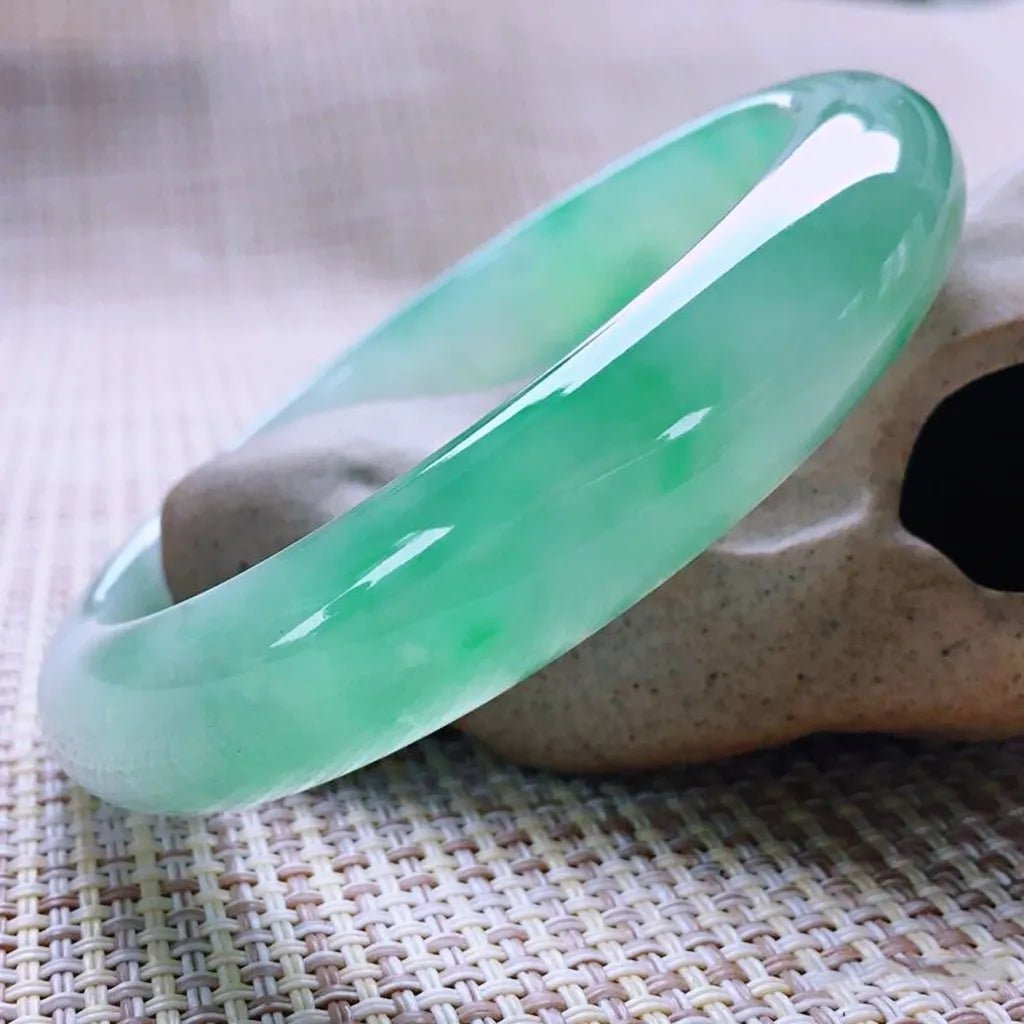 50-54mm Myanmar Grade A Jade Bangles - Jadeite Ding