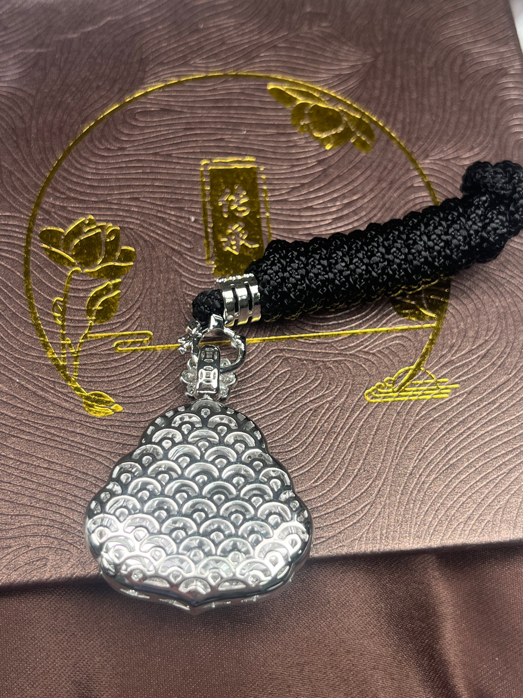 Imperial Green Nature Burmess Grade A Jadeite Buddha Pendant M