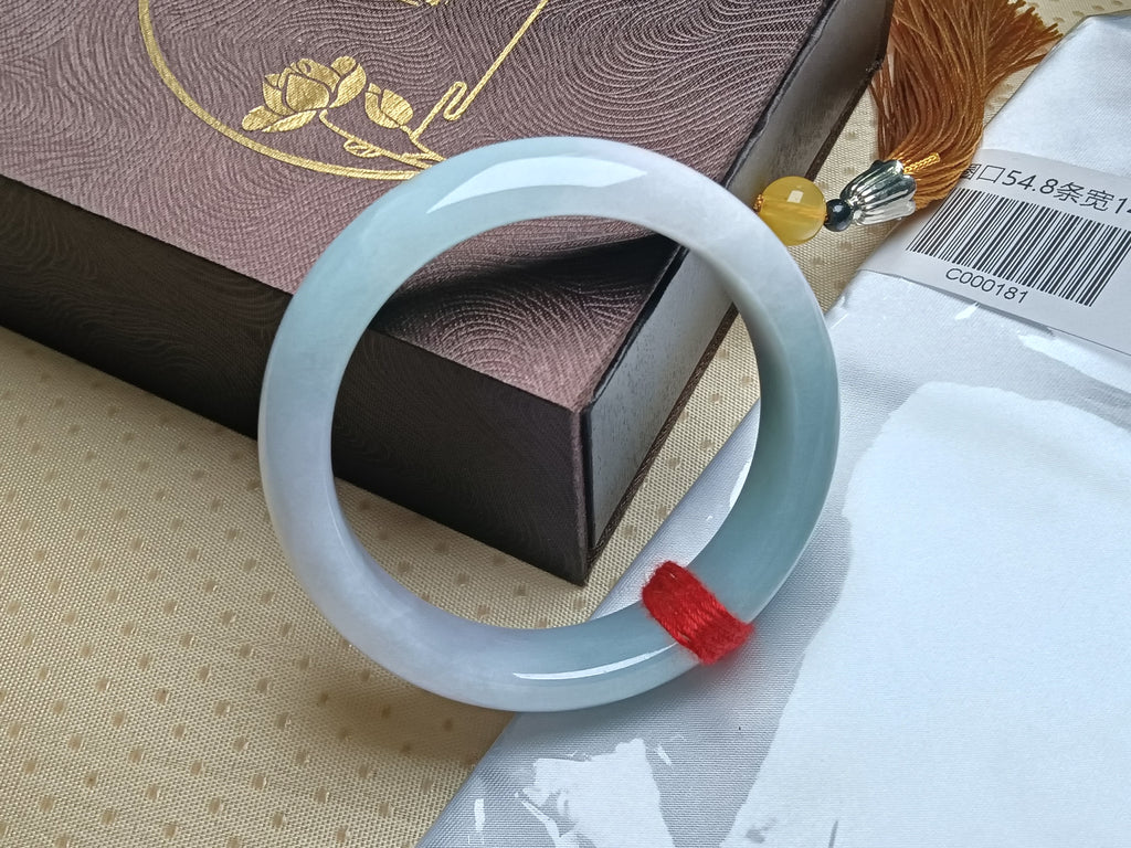 Natural Grade-A Jadeite Bangles Turquoise (Size:54-55mm)
