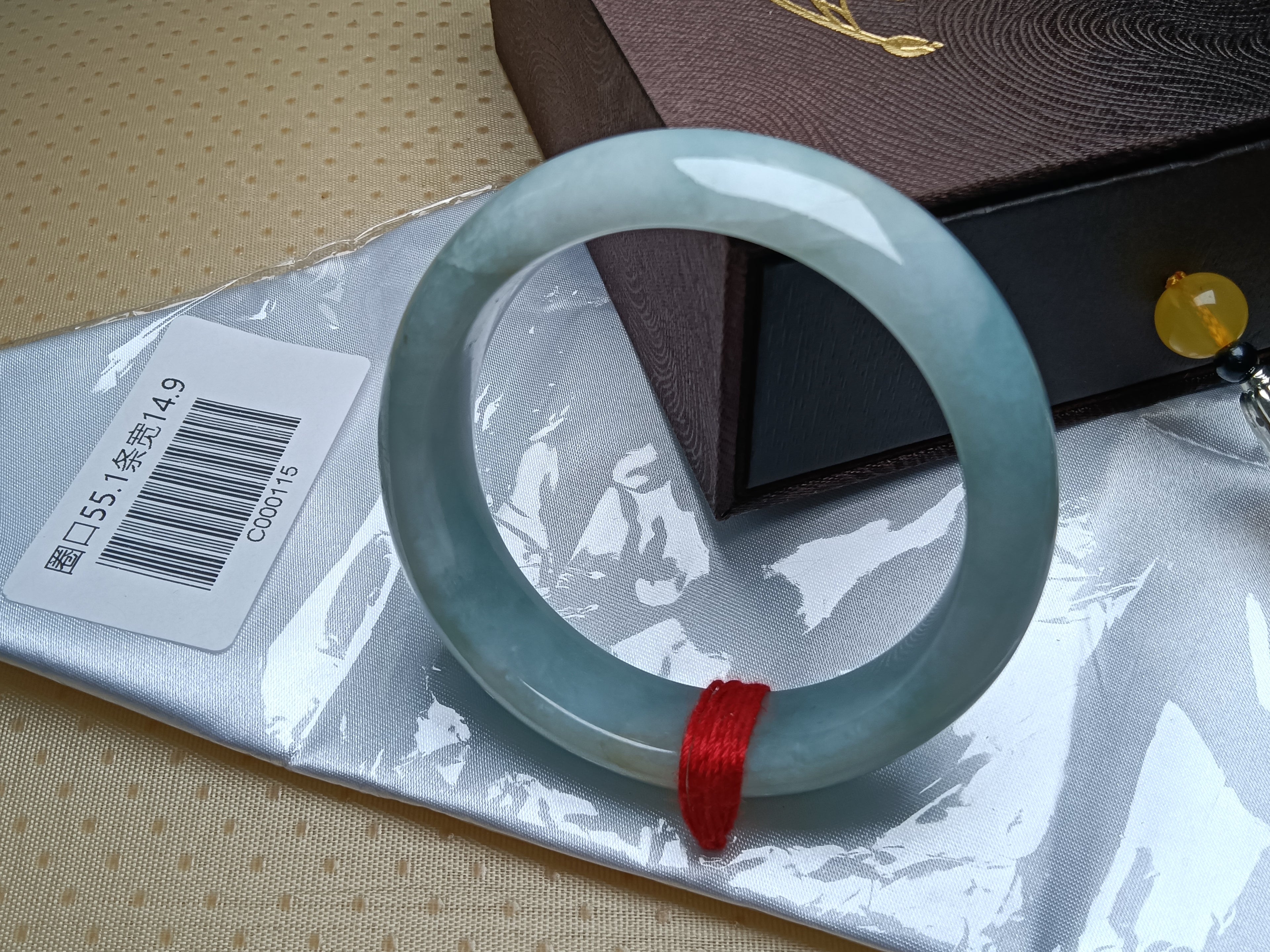 Natural Grade-A Jadeite Bangles Turquoise (Size:54-55mm)