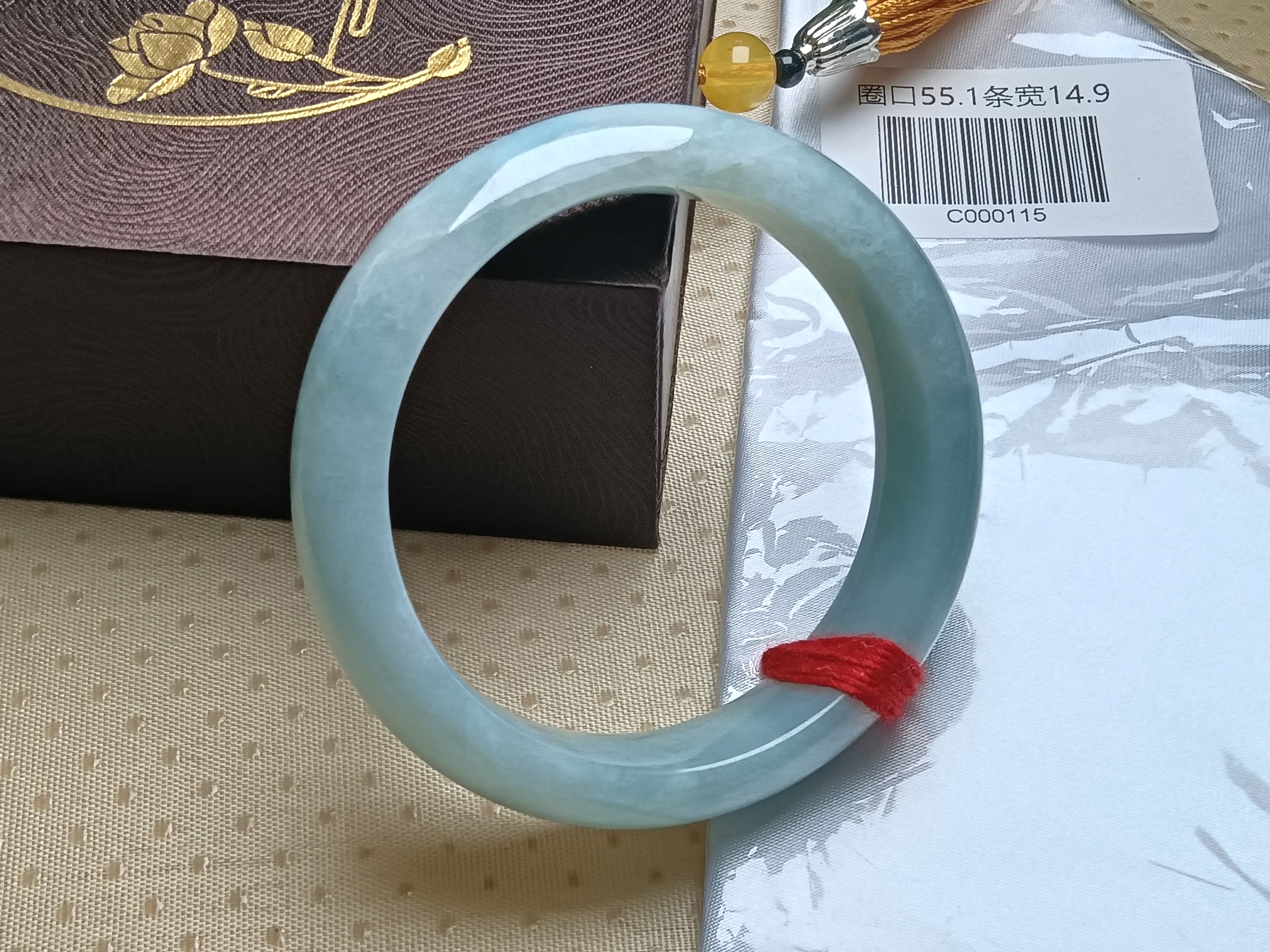 Natural Grade-A Jadeite Bangles Turquoise (Size:54-55mm)