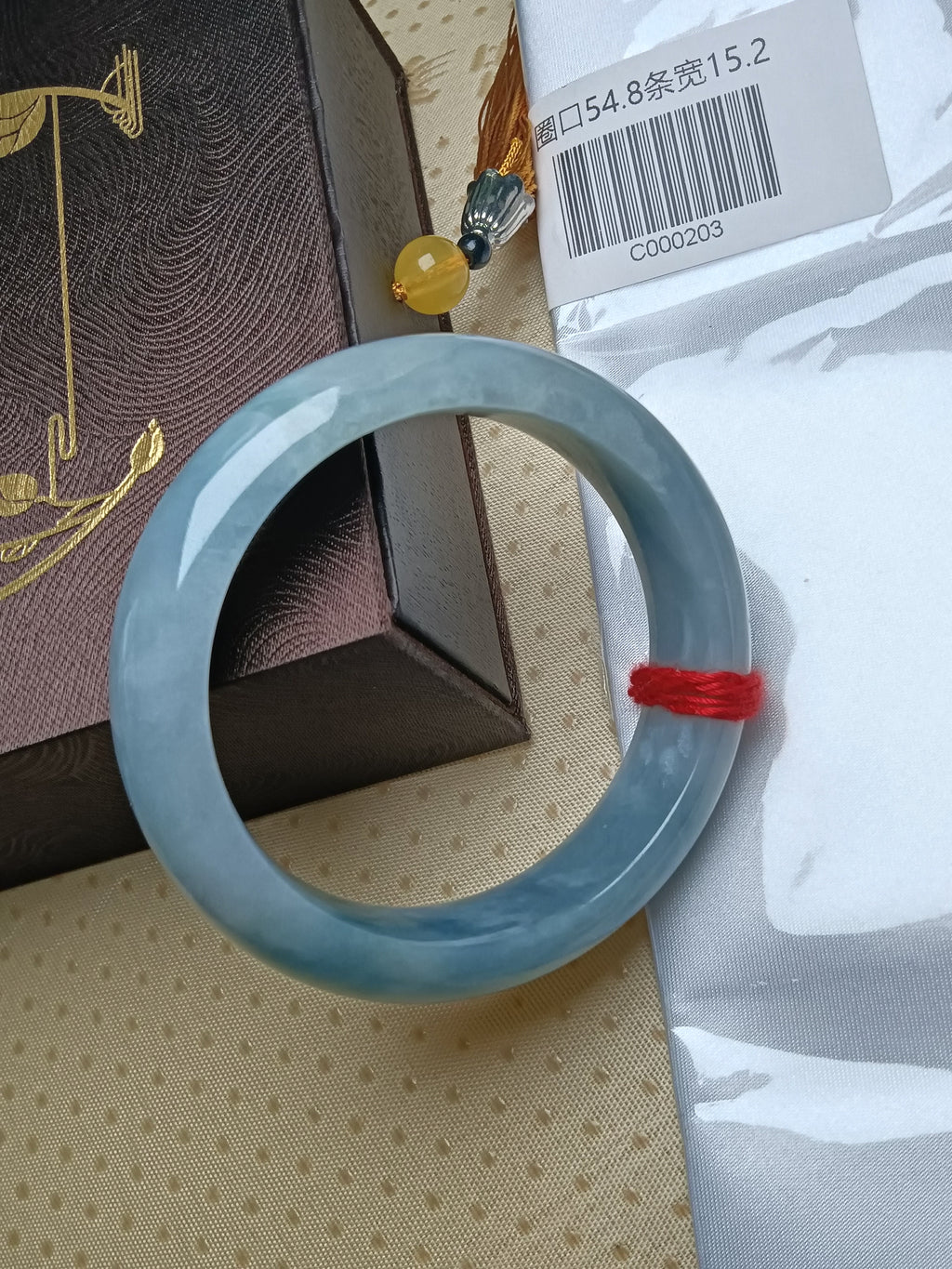 Natural Grade-A Jadeite Bangles Turquoise (Size:54-55mm)