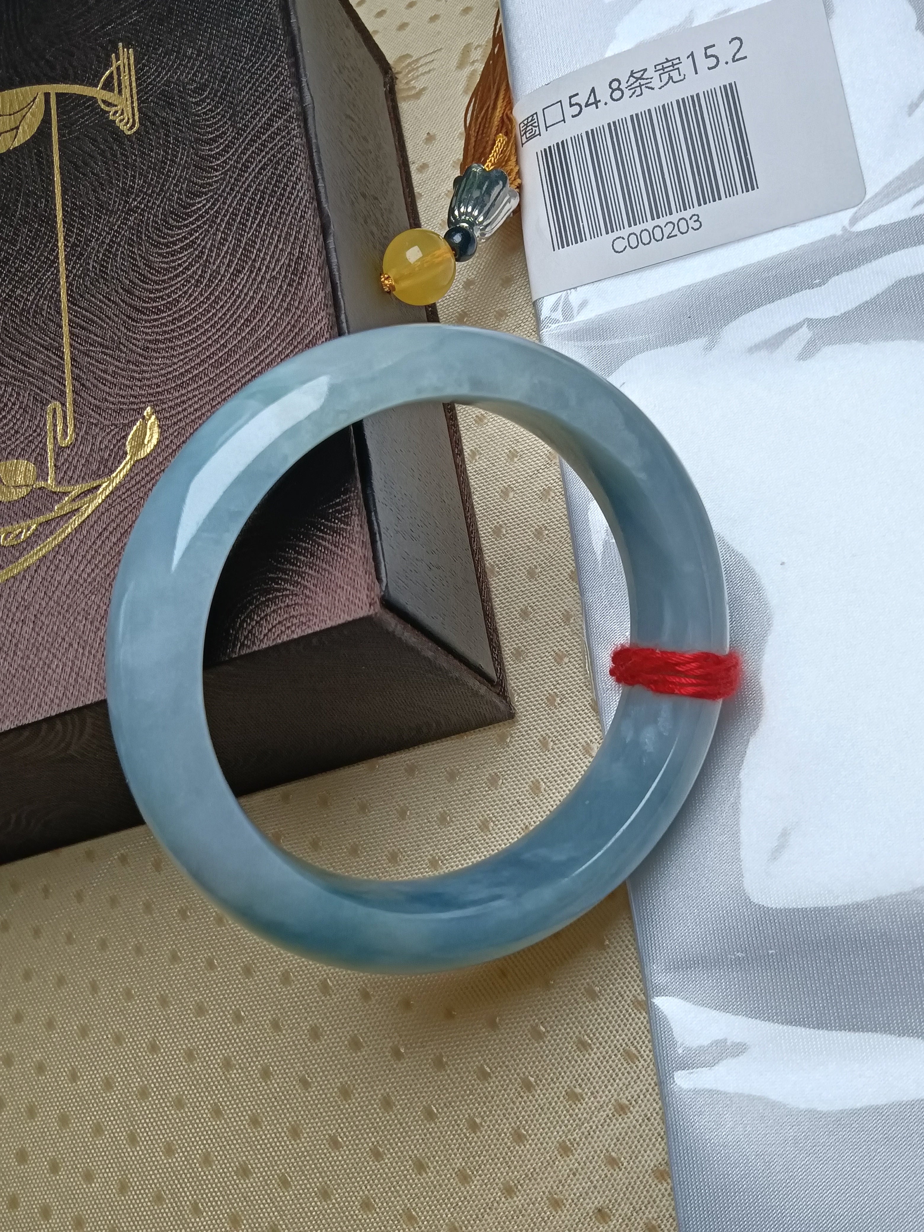 Natural Grade-A Jadeite Bangles Turquoise (Size:54-55mm)