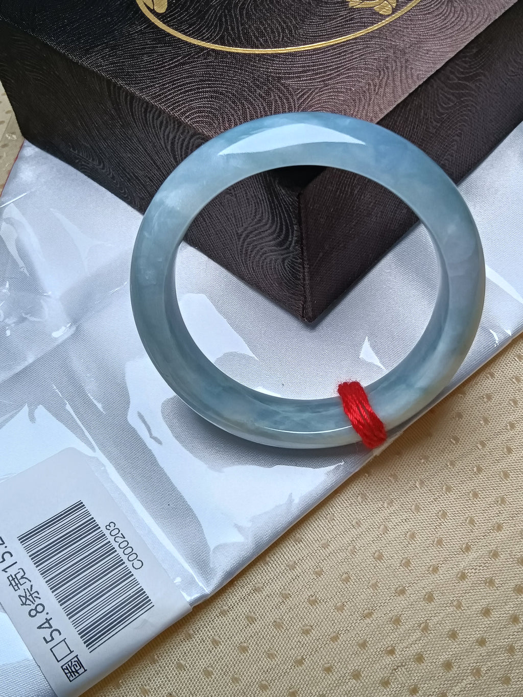 Natural Grade-A Jadeite Bangles Turquoise (Size:54-55mm)