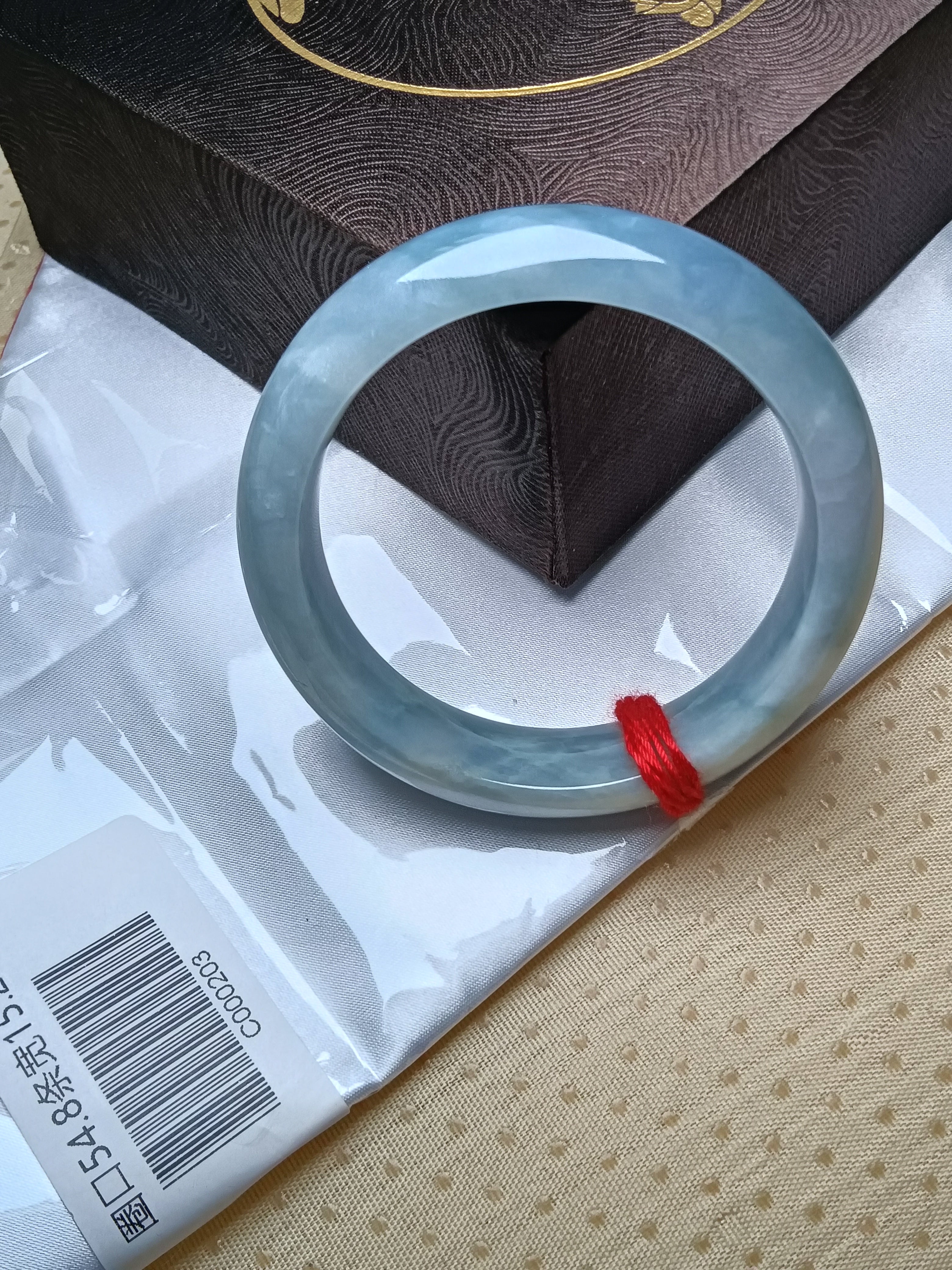 Natural Grade-A Jadeite Bangles Turquoise (Size:54-55mm)