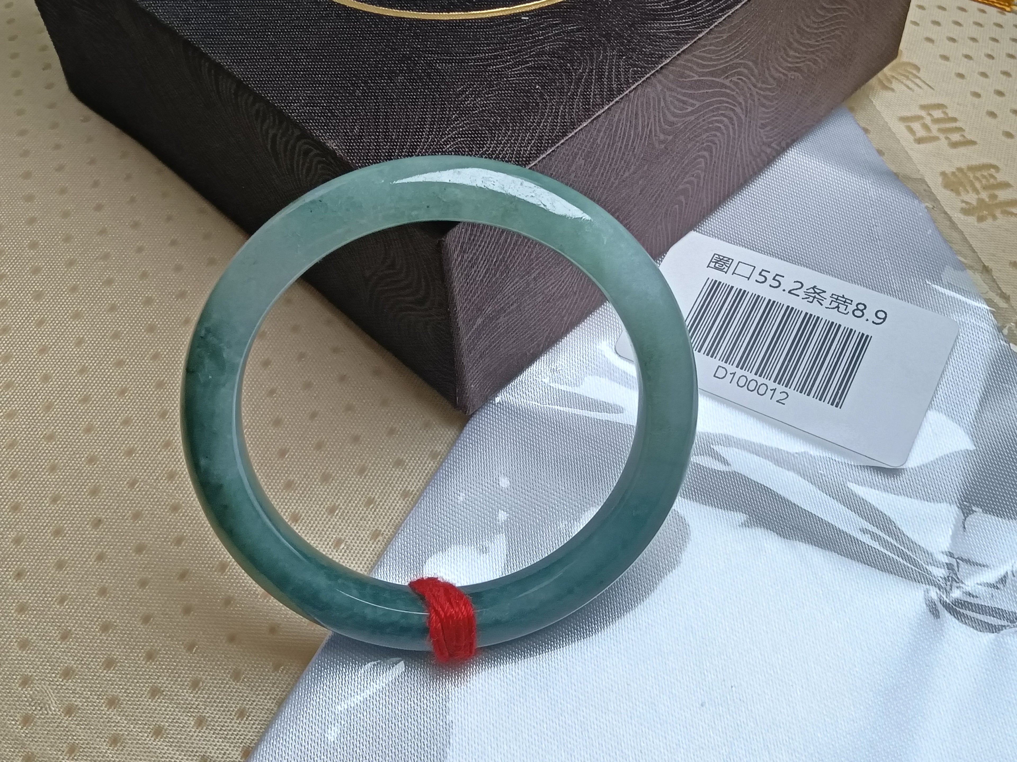 Watery Apple Green Even Color Nature Type-A Jadeite Bangles (Size:55-56mm)