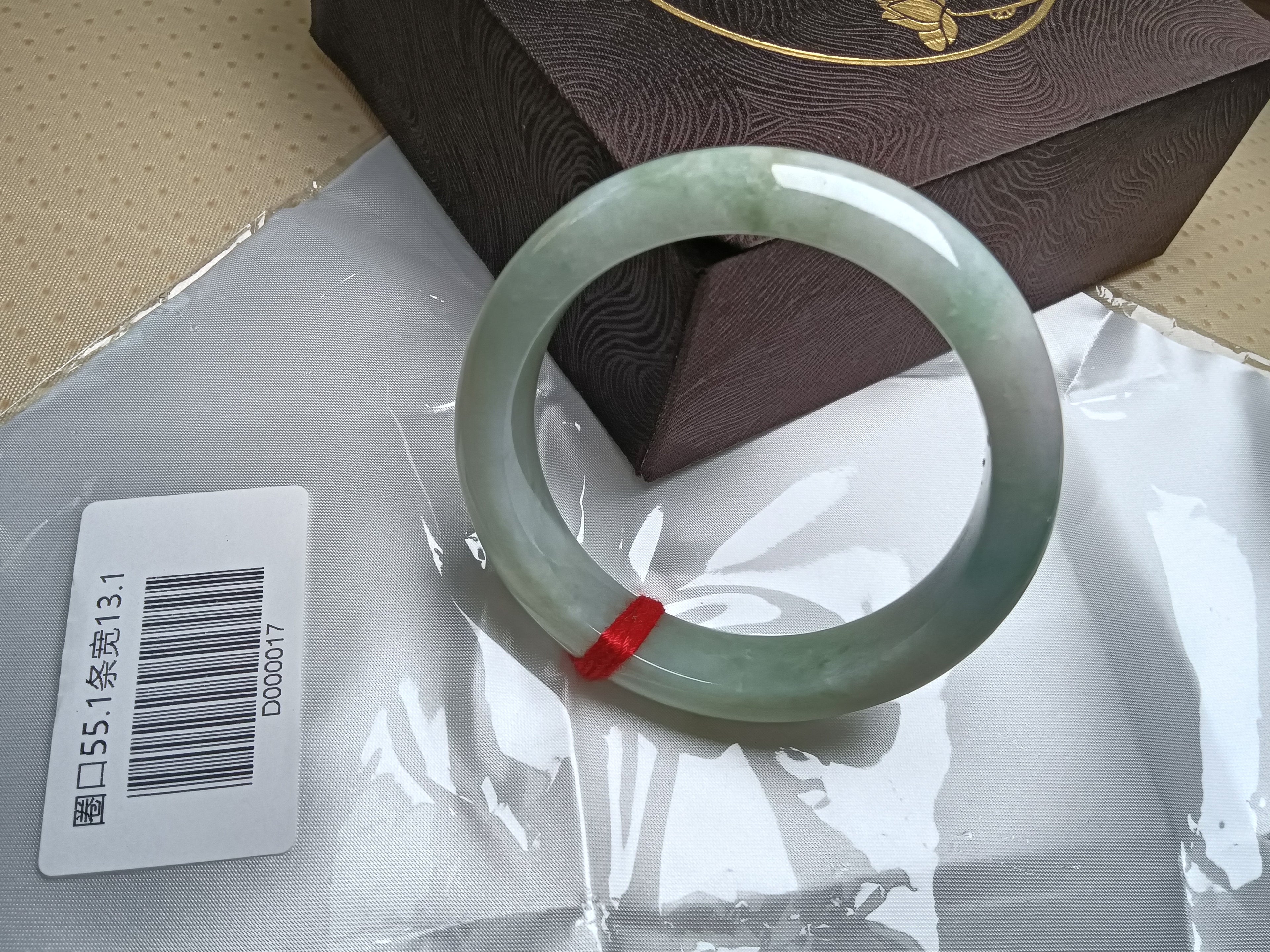 Icy Light Green Mixed Light Yellow Nature Type-A Jadeite Bangles (Size:54-55mm) #D017