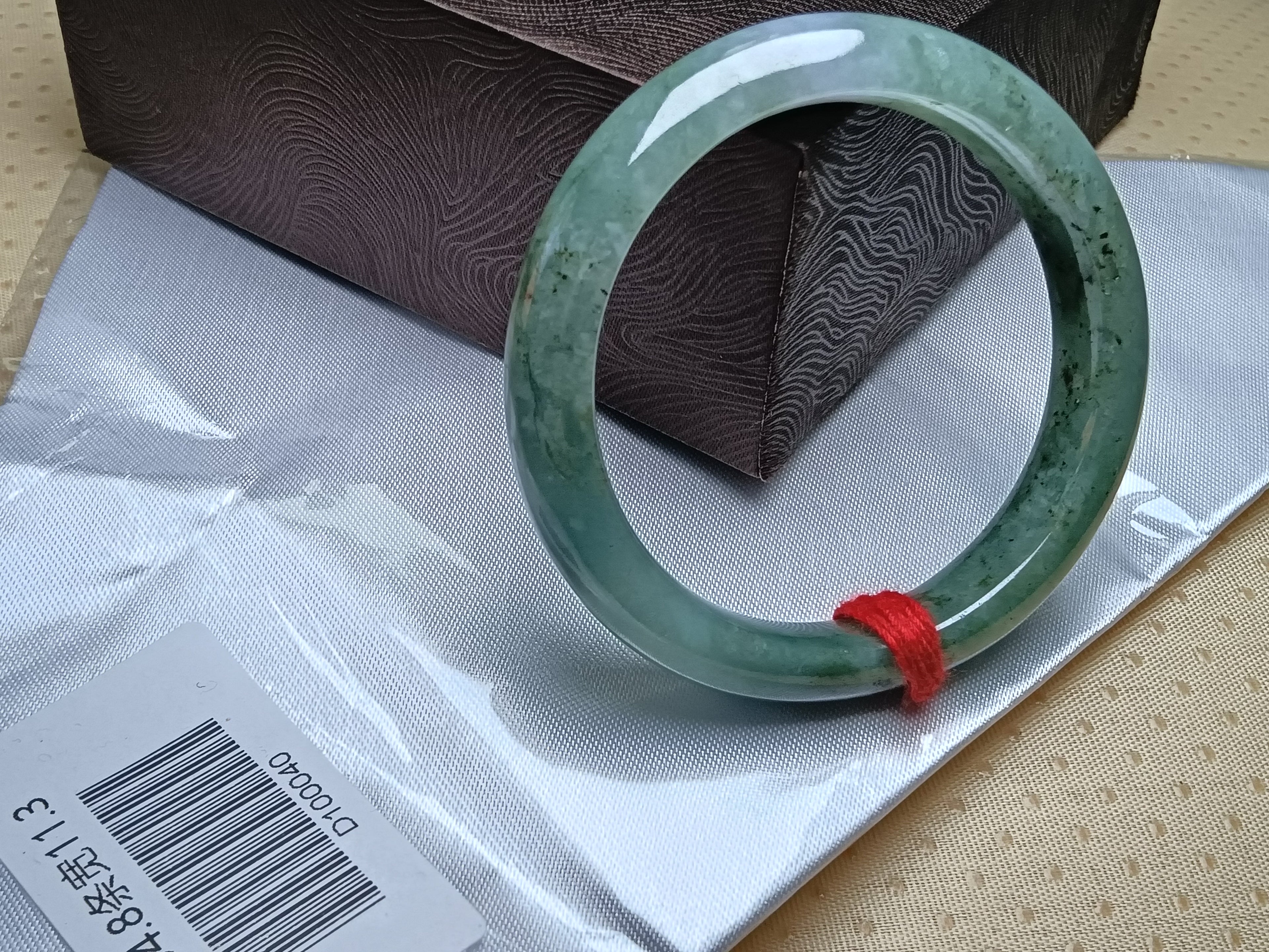 Watery&Icy Apple Green Nature Type-A Jadeite Bangles (Size:54-55mm)