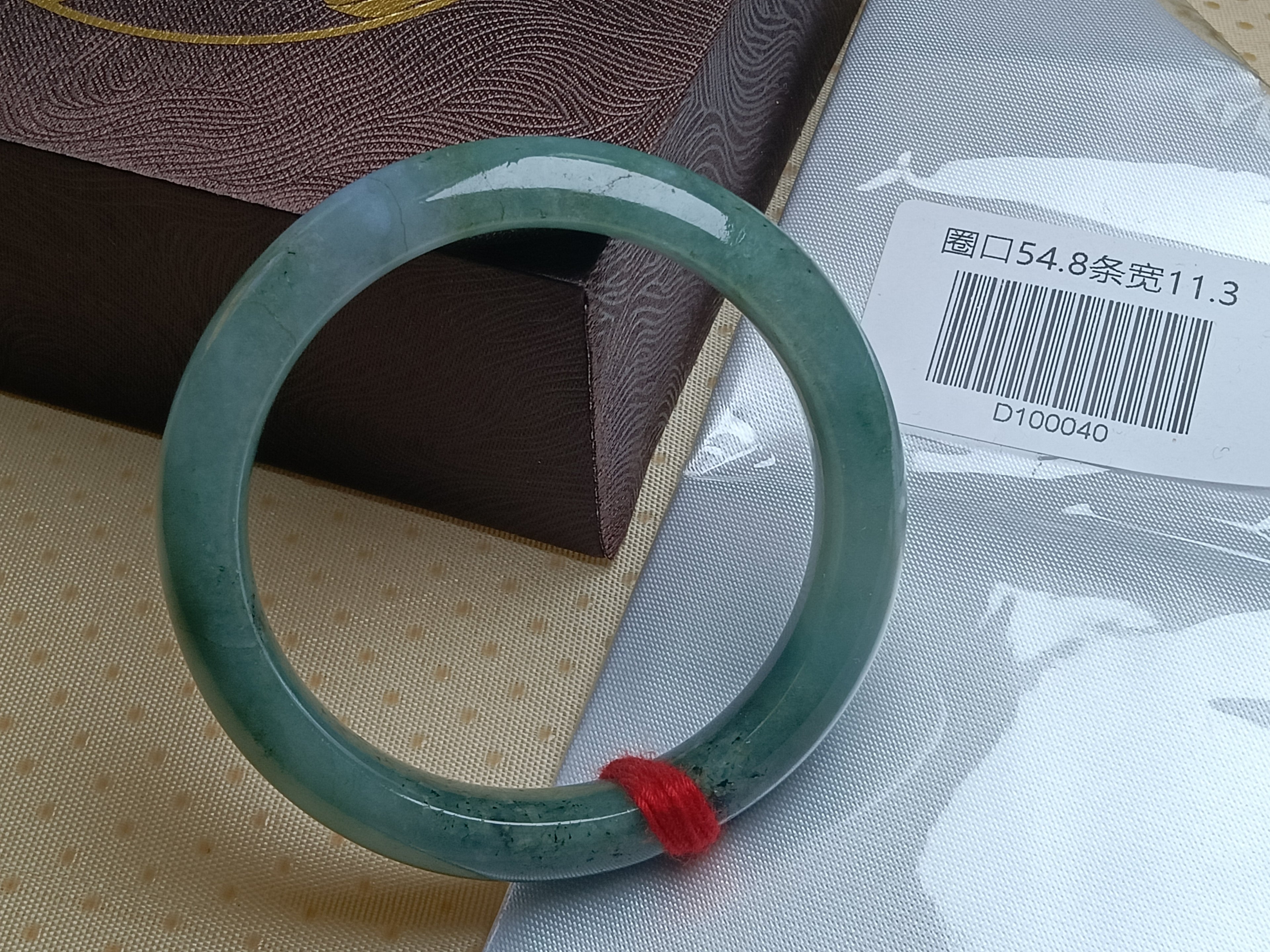 Watery&Icy Apple Green Nature Type-A Jadeite Bangles (Size:54-55mm)