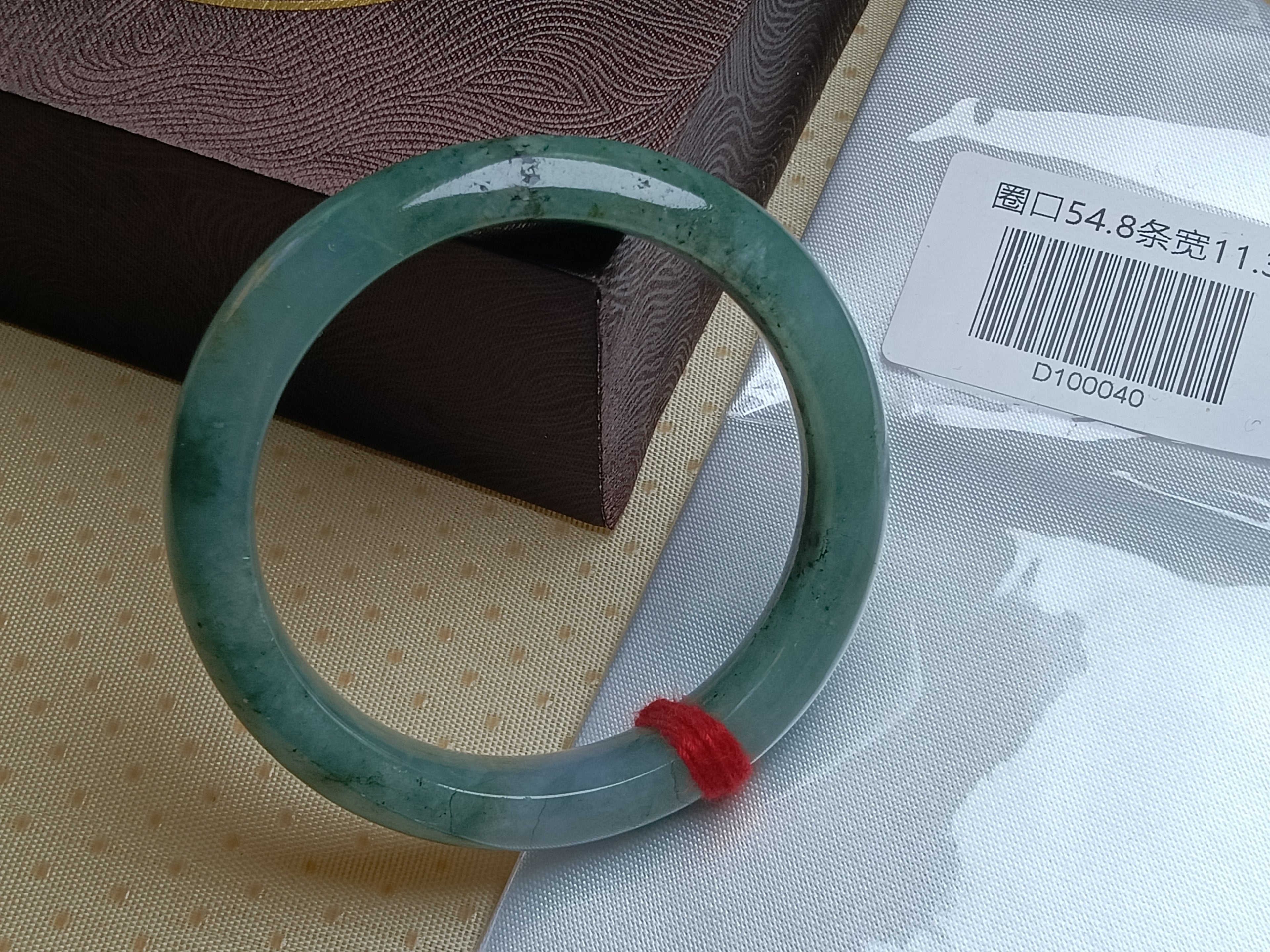 Watery&Icy Apple Green Nature Type-A Jadeite Bangles (Size:54-55mm)
