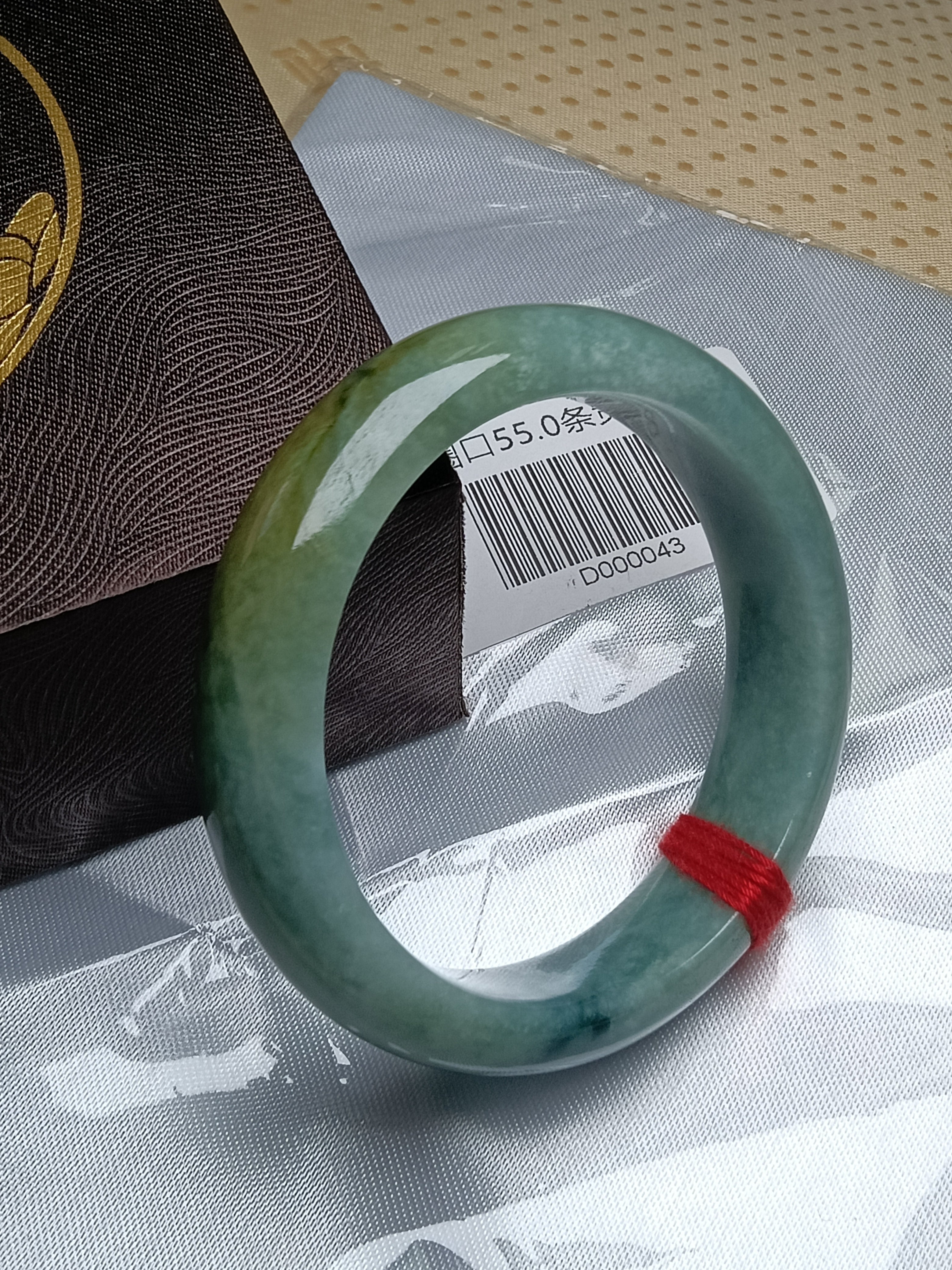 Watery&Icy Apple Green Nature Type-A Jadeite Bangles (Size:54-55mm)