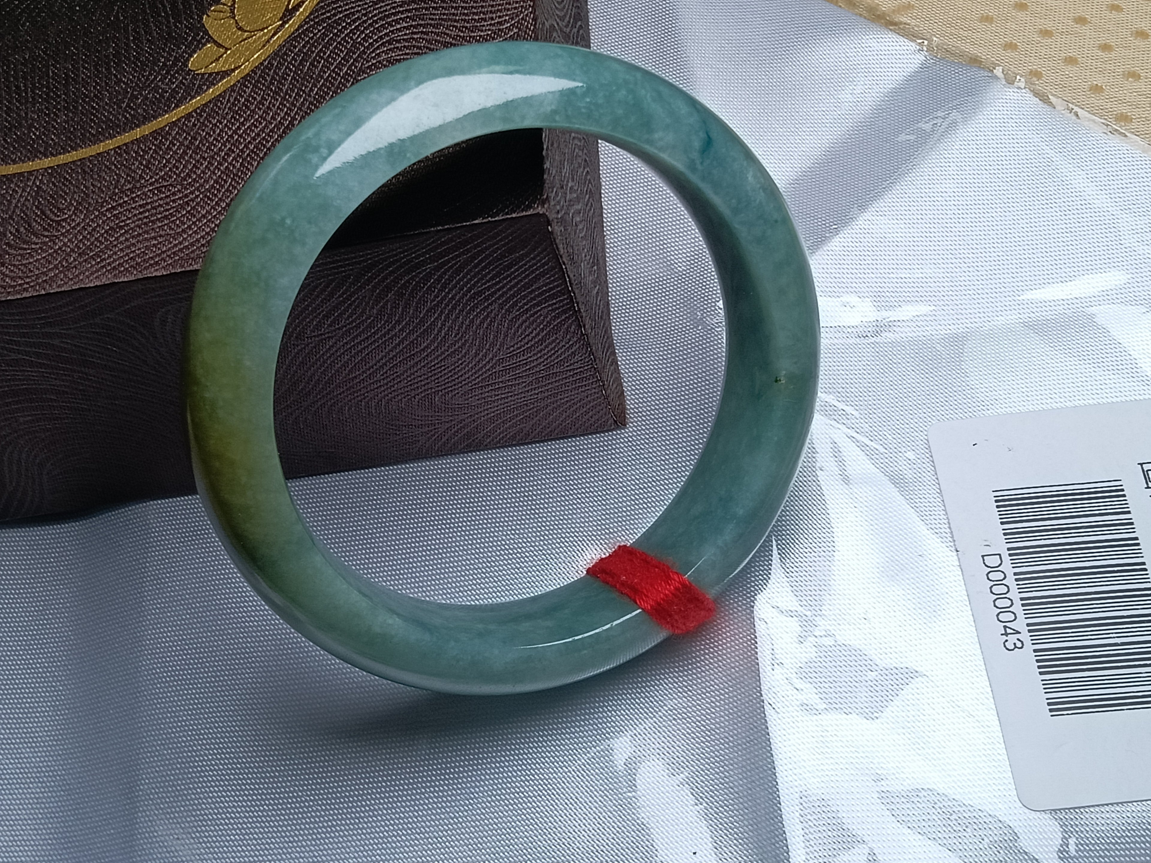 Watery&Icy Apple Green Nature Type-A Jadeite Bangles (Size:54-55mm)