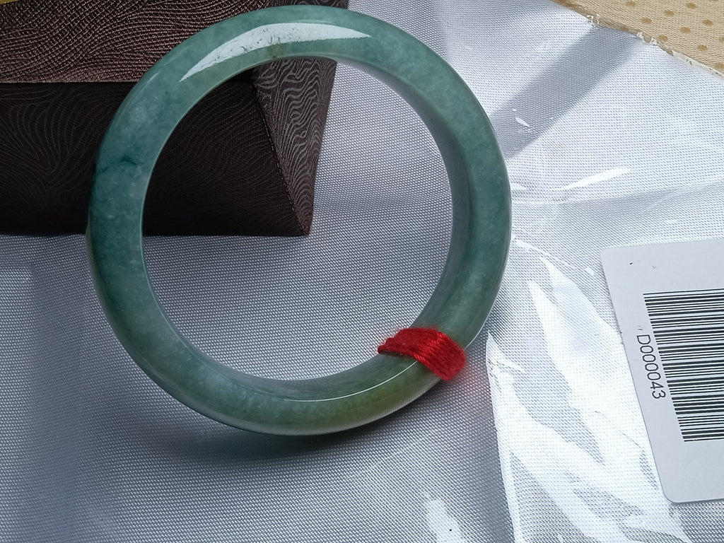 Even Apple Green Natural Grade-A Jadeite Bangles (Size:55-56mm)