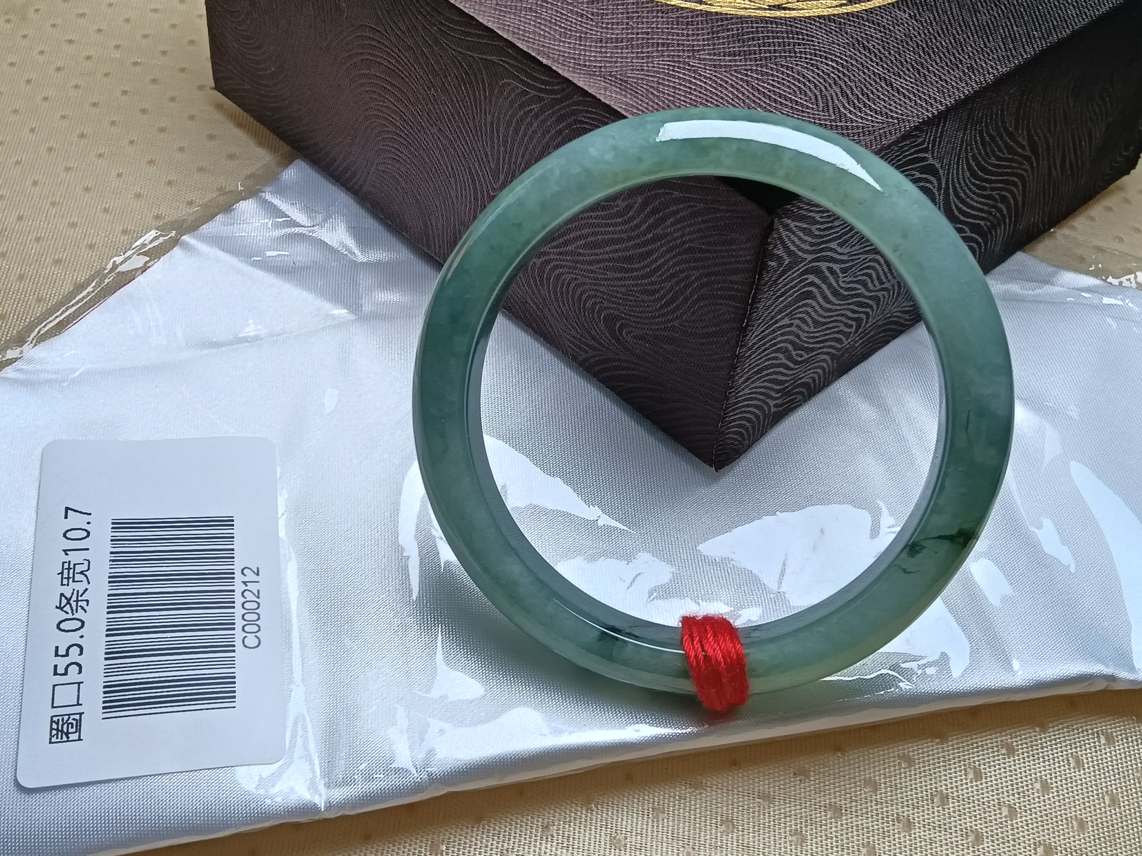 Watery Full Apple Green Nature Type-A Jadeite Bangles (Size:54-55mm)