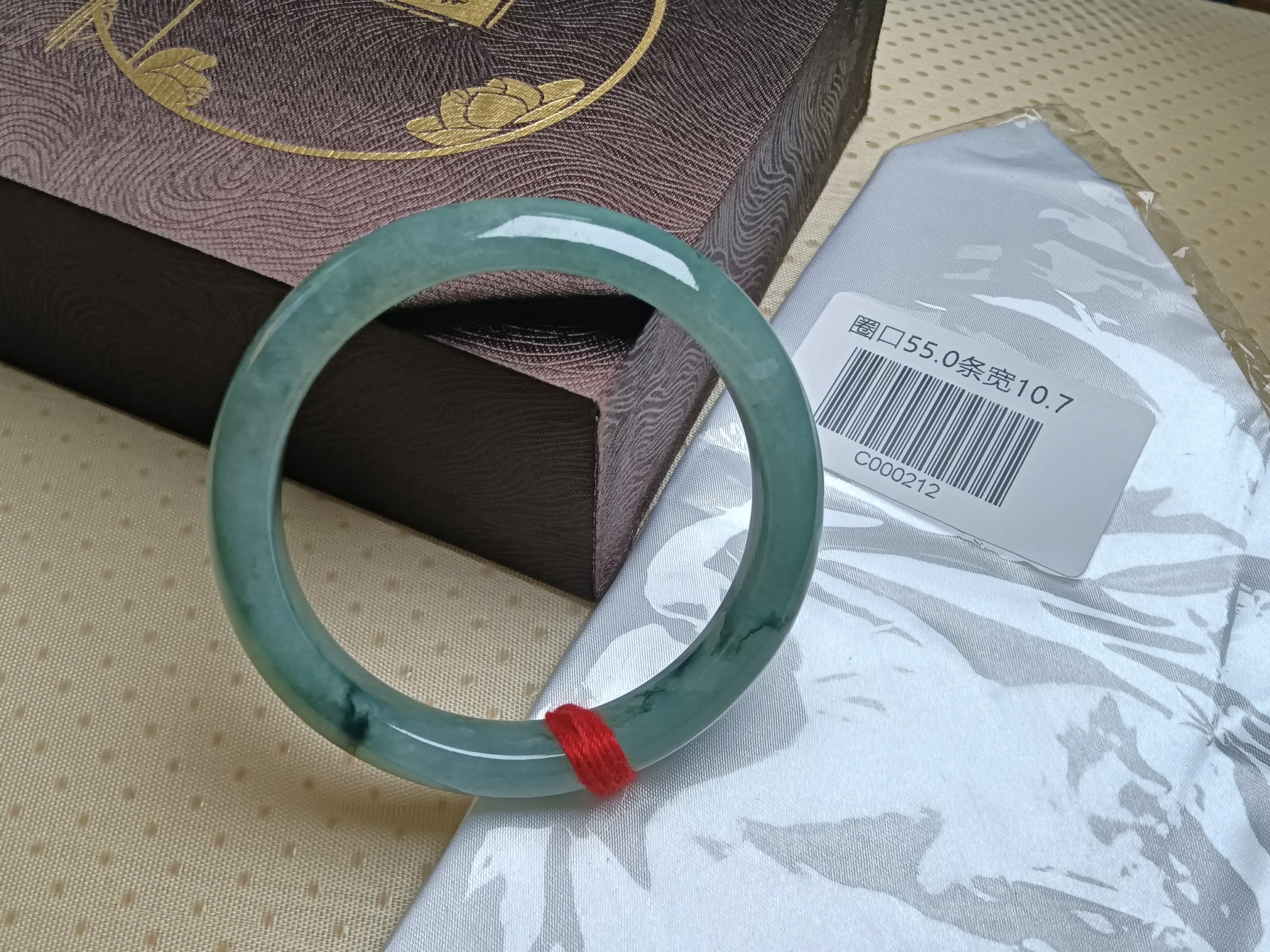 Watery Full Apple Green Nature Type-A Jadeite Bangles (Size:54-55mm)