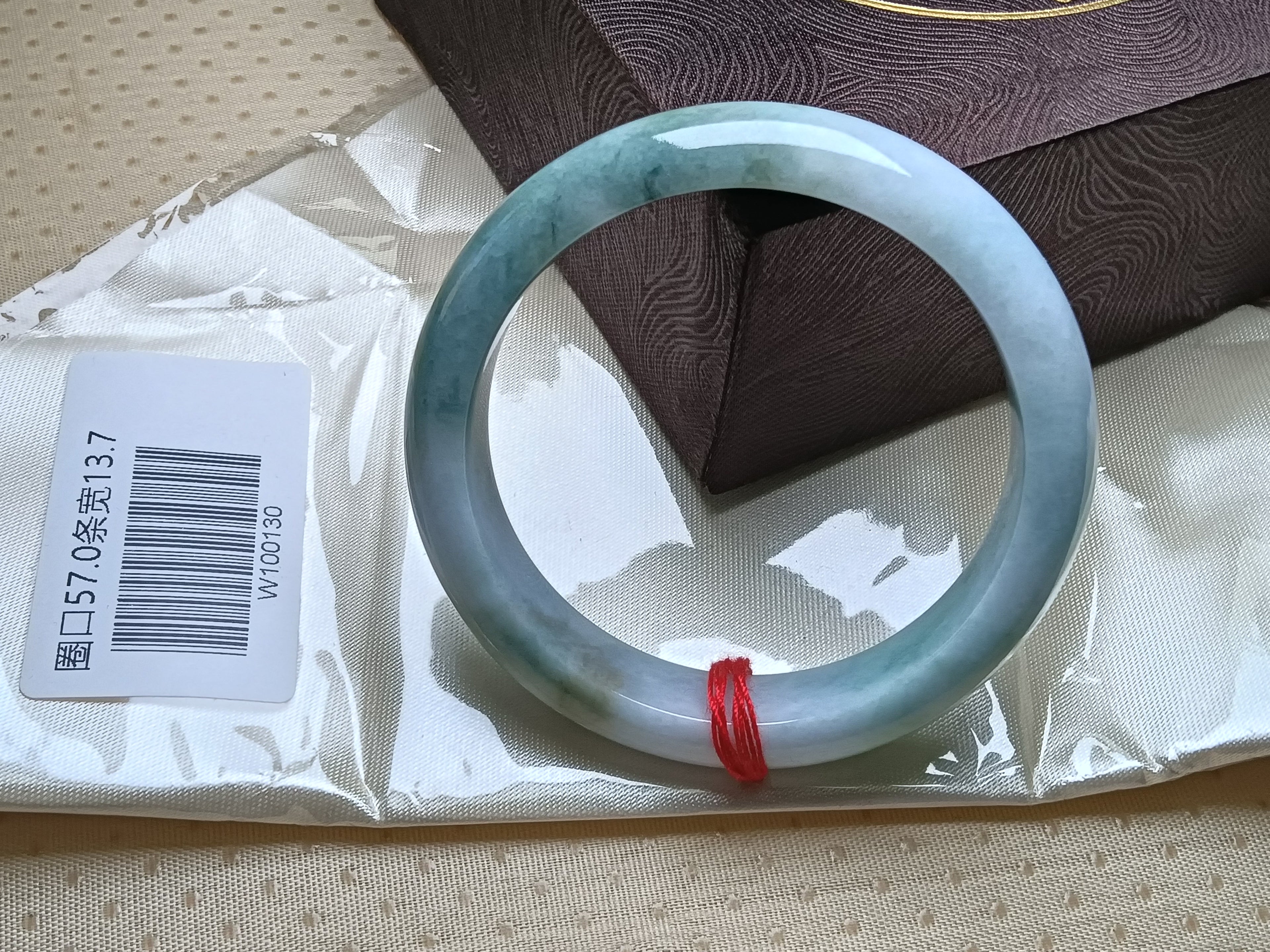 Watery Green & Lavendar Burmese JGIA Certified Jadeite Bangle (Size:56-57mm) #W130