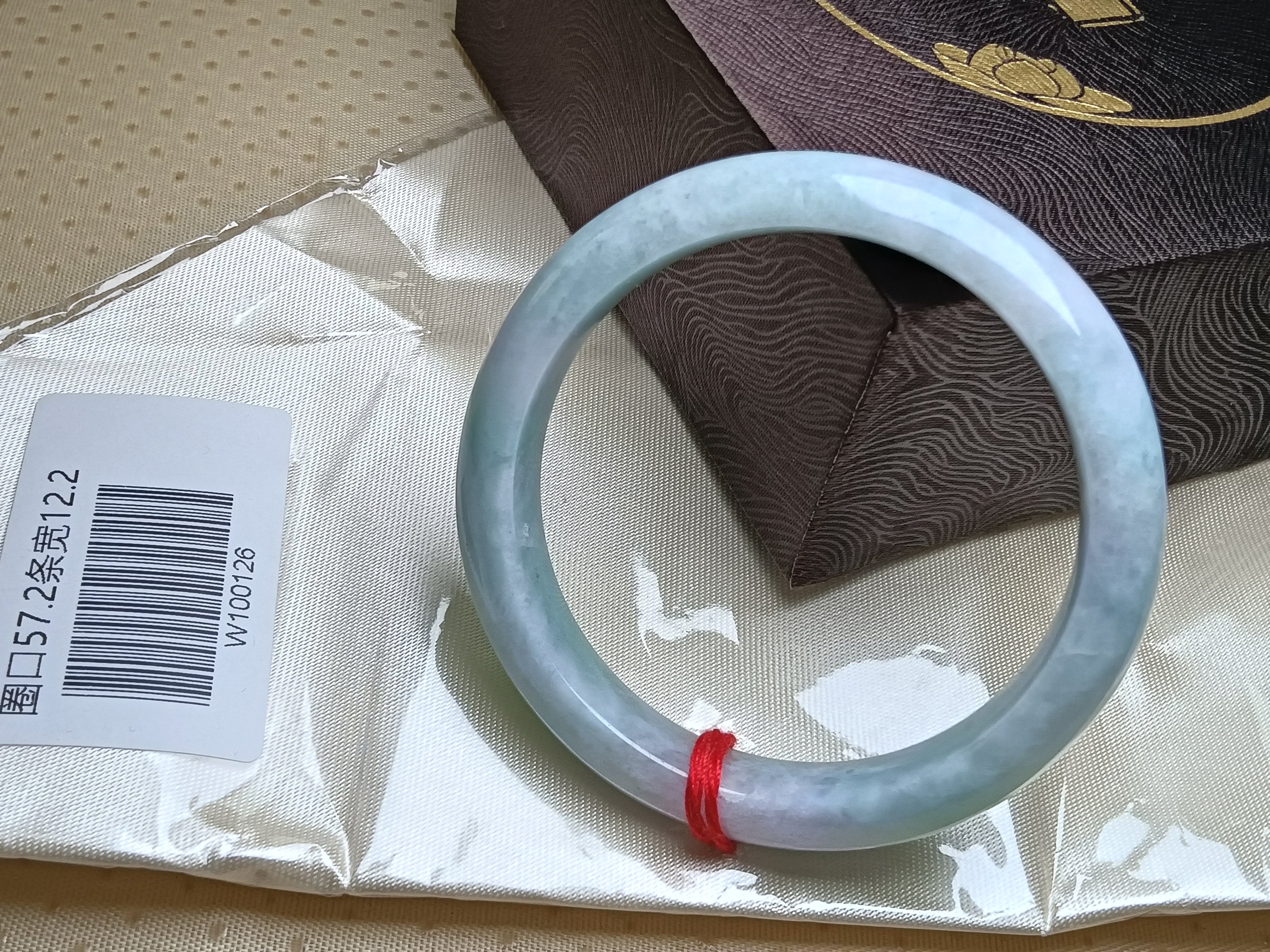 Spring Color Green & Lavendar Burmese JGIA Certified Jadeite Bangle (Size:56-57mm) #W126