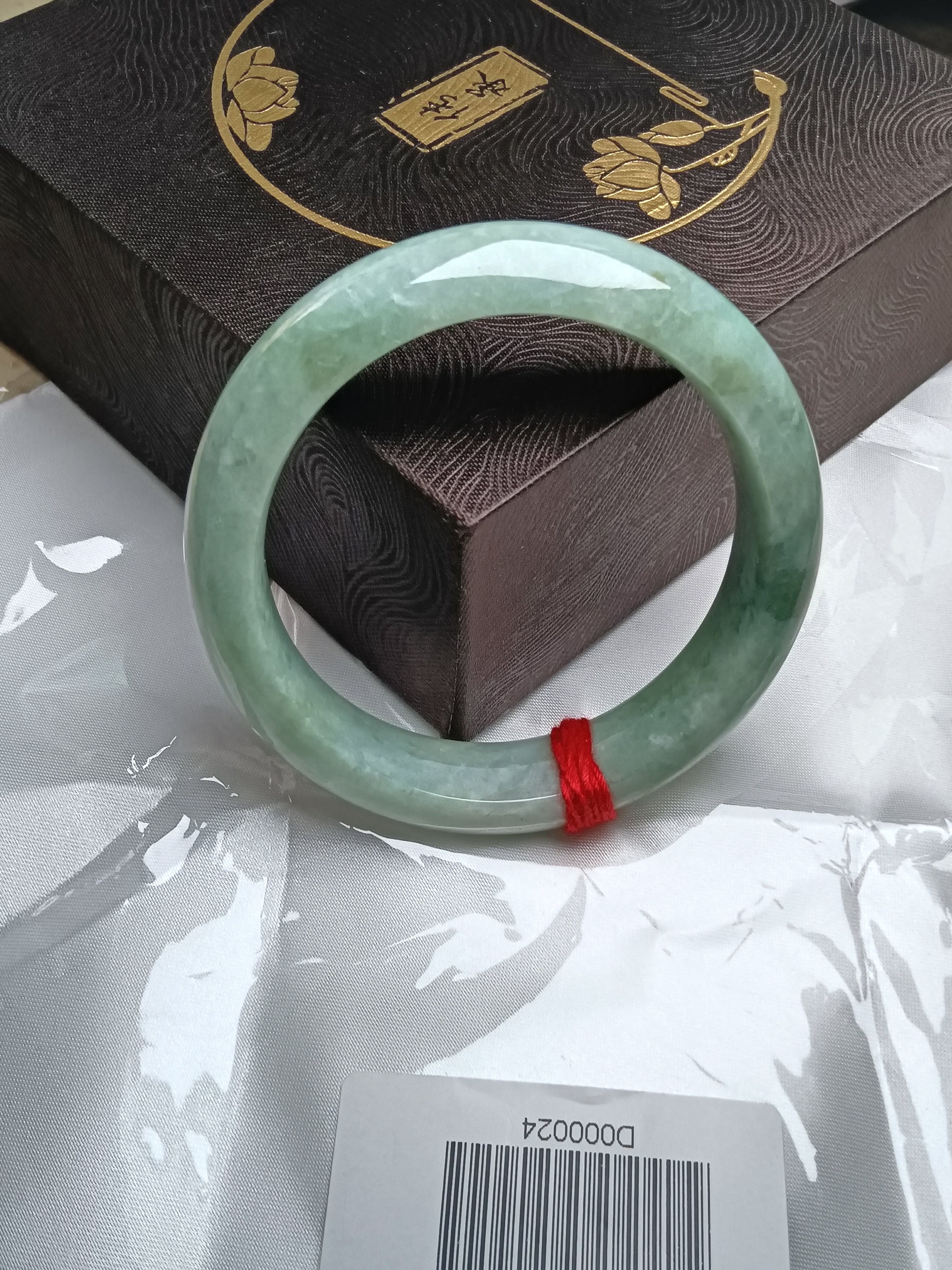 Apple Green Burmese JGIA Certified Jadeite Bangle (Size:56-57mm) #D024