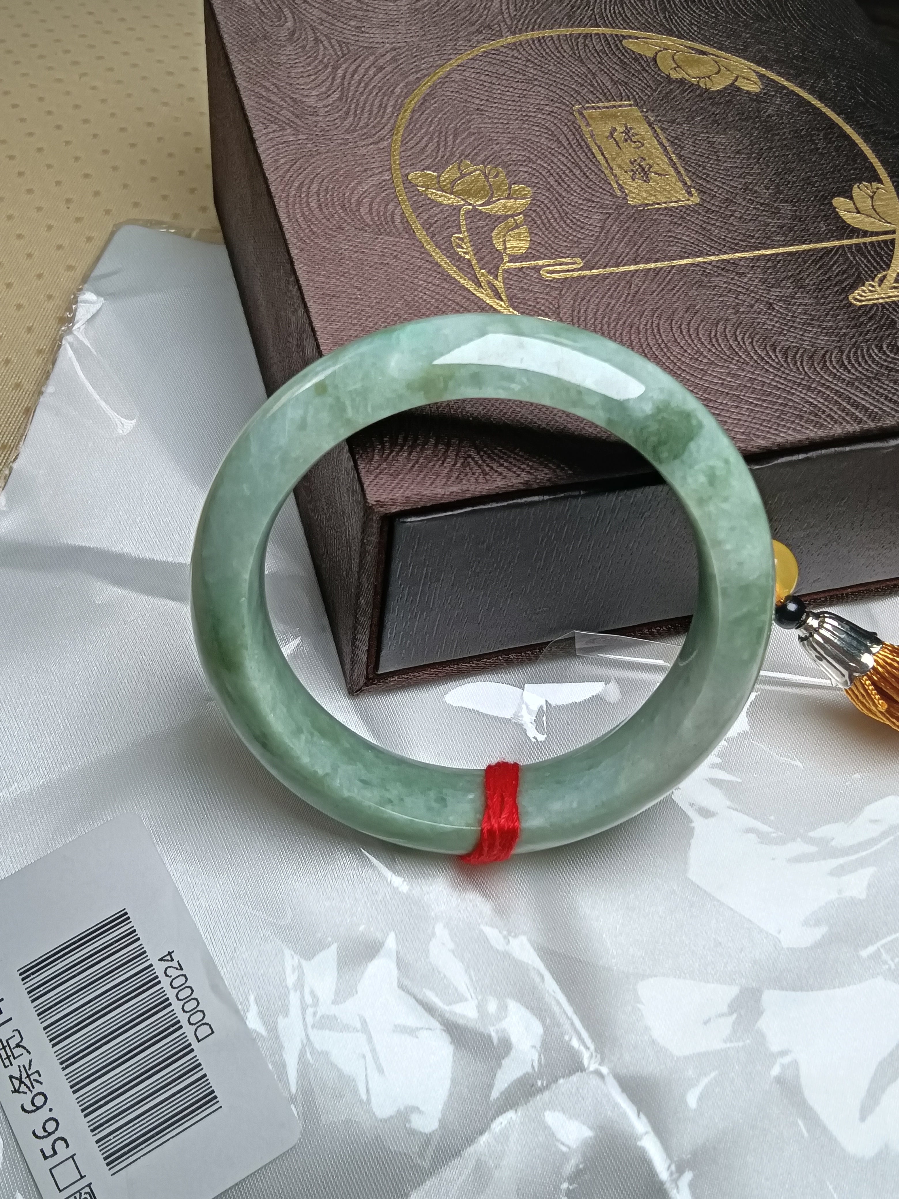 Apple Green Burmese JGIA Certified Jadeite Bangle (Size:56-57mm) #D024