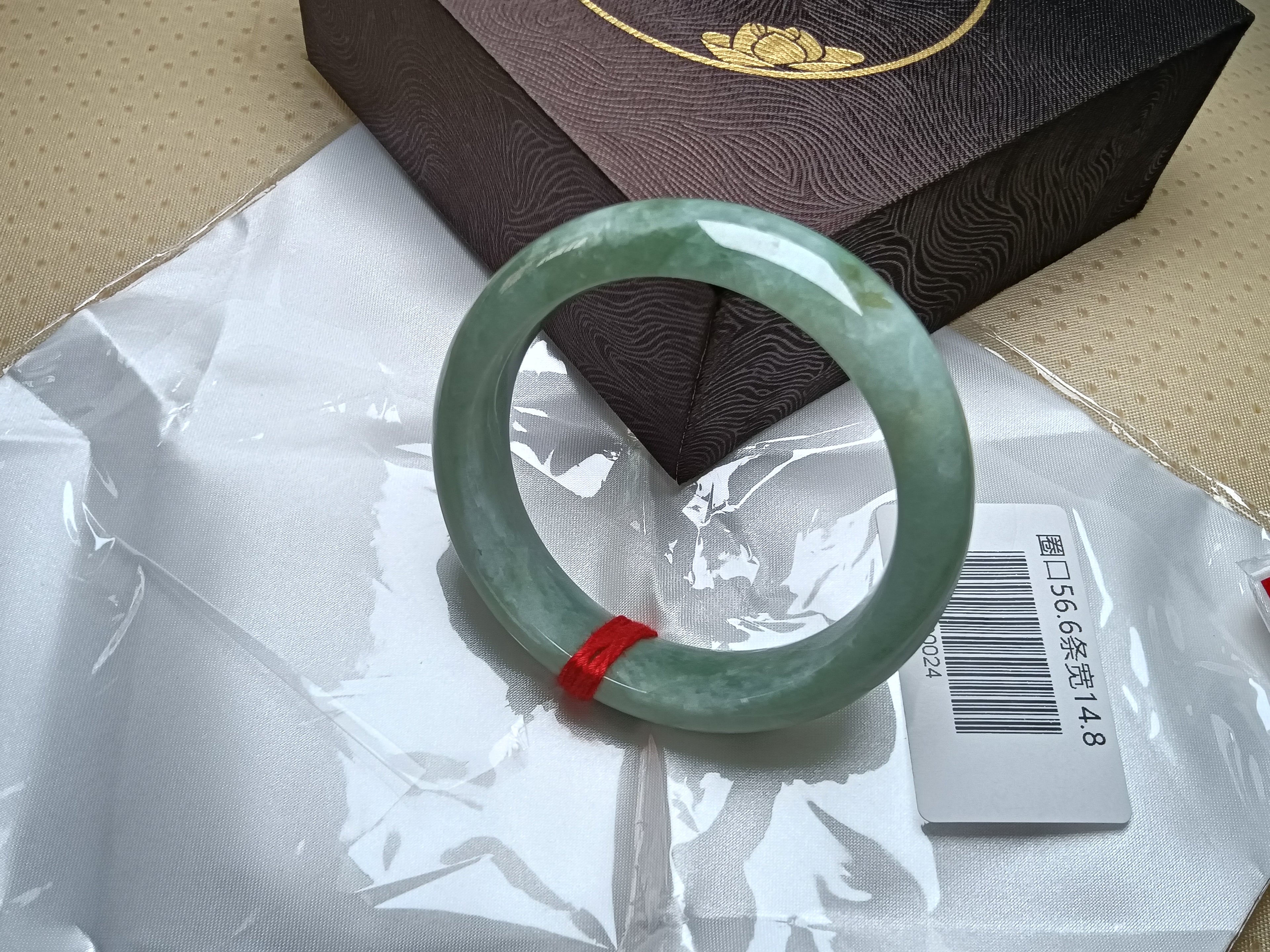Apple Green Burmese JGIA Certified Jadeite Bangle (Size:56-57mm) #D024