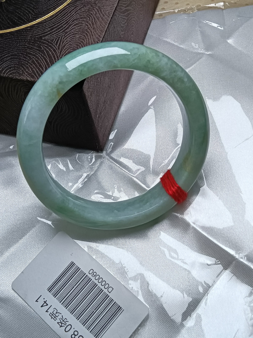 Full Apple Green Even color Nature Type-A Jadeite Bangles (Size:58mm)