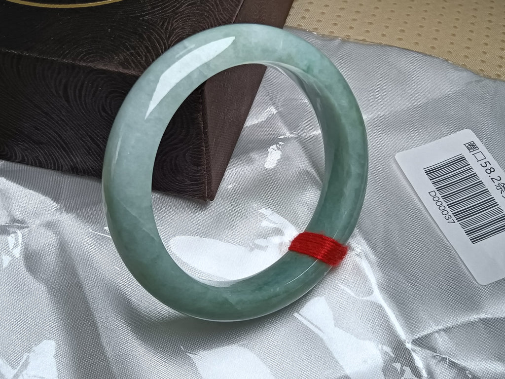 Full Apple Green Even color Nature Type-A Jadeite Bangles (Size:58mm)