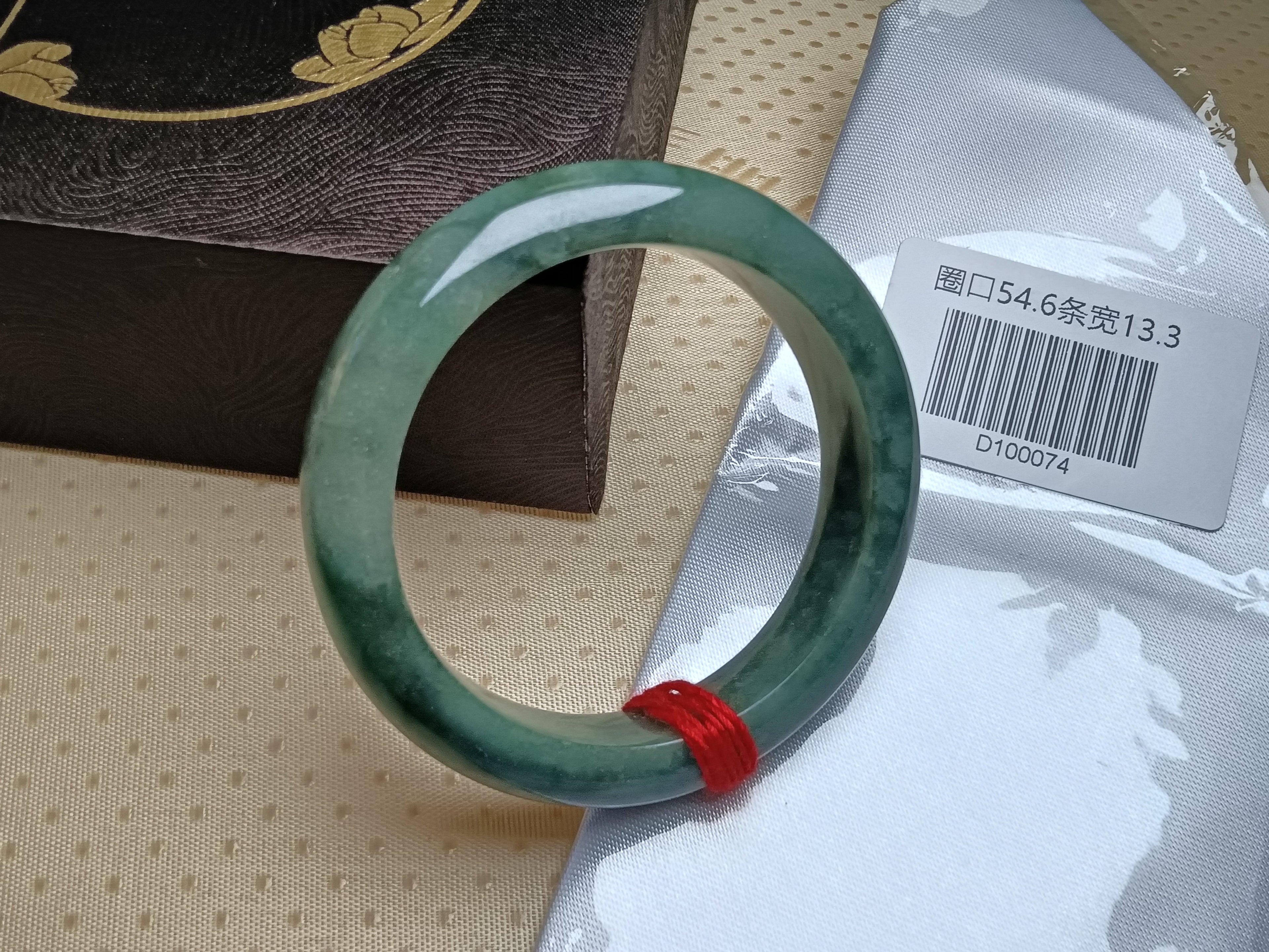 Watery Full Apple Green Nature Type-A Jadeite Bangles (Size:54-55mm)