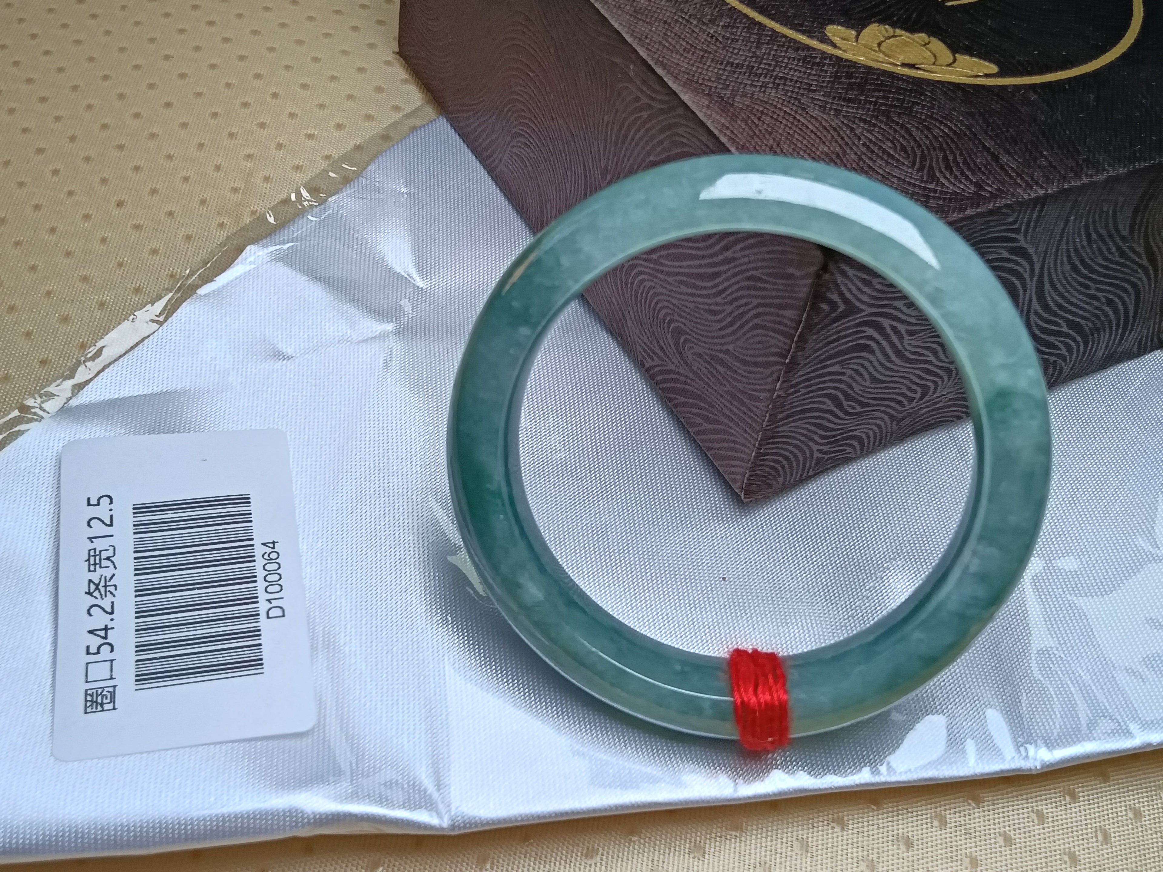 Watery Full Apple Green Nature Type-A Jadeite Bangles (Size:54-55mm)