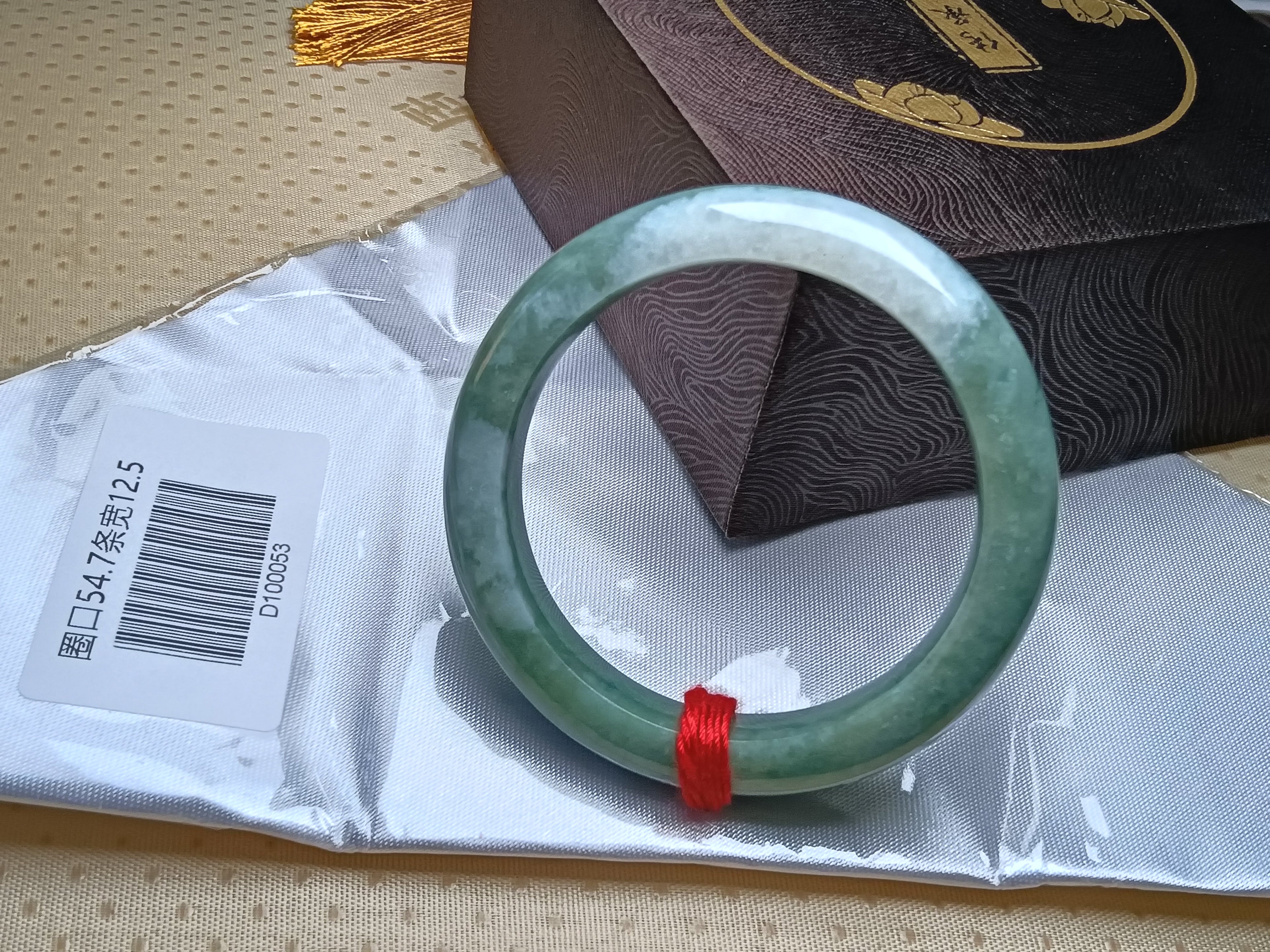 Icy Full Apple Green Nature Type-A Jadeite Bangles (Size:54-55mm)