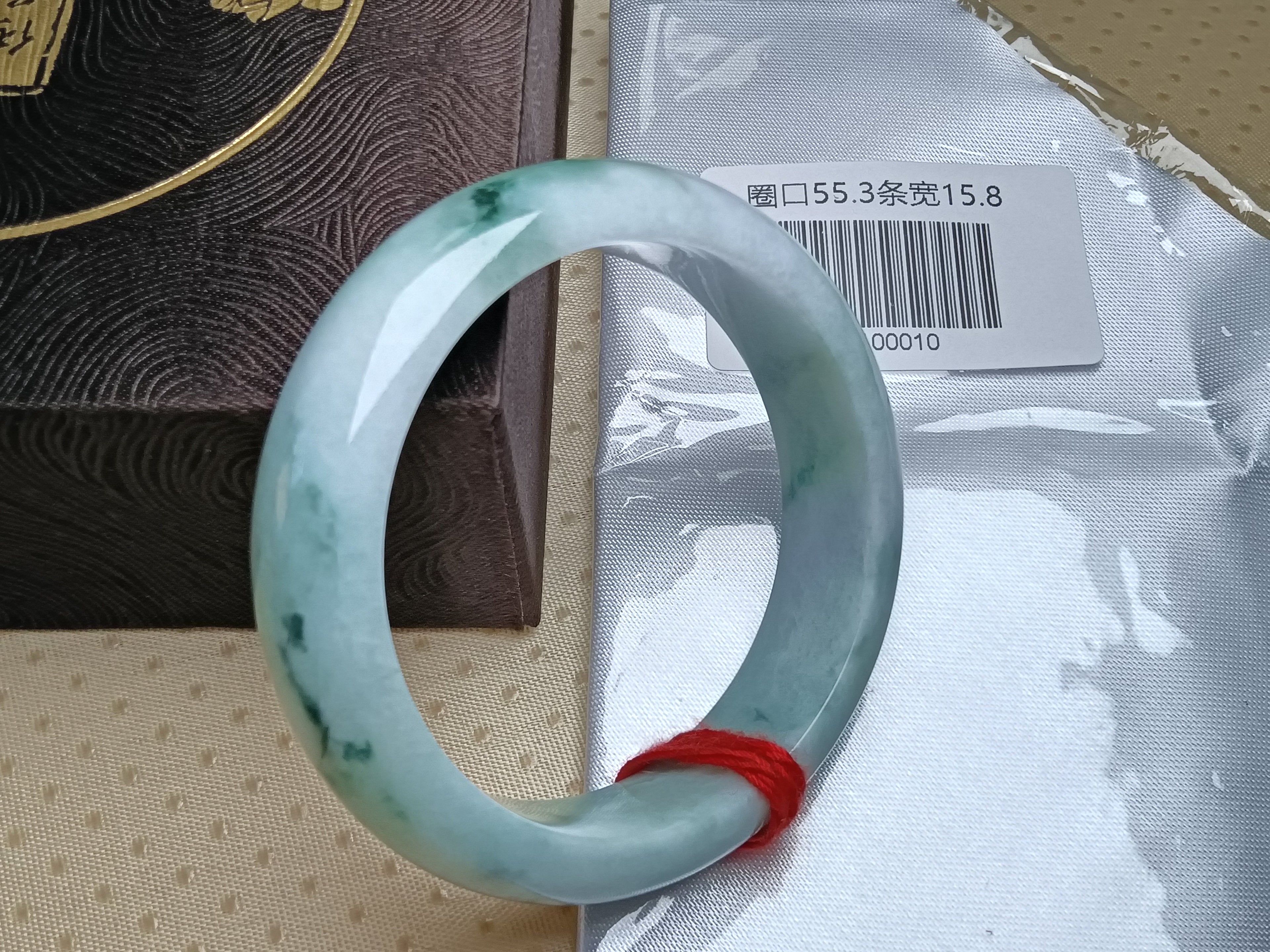 Lavender&Green with Floating Flower Burmese JGIA Certified Jadeite Bangle (Size:55-56mm)