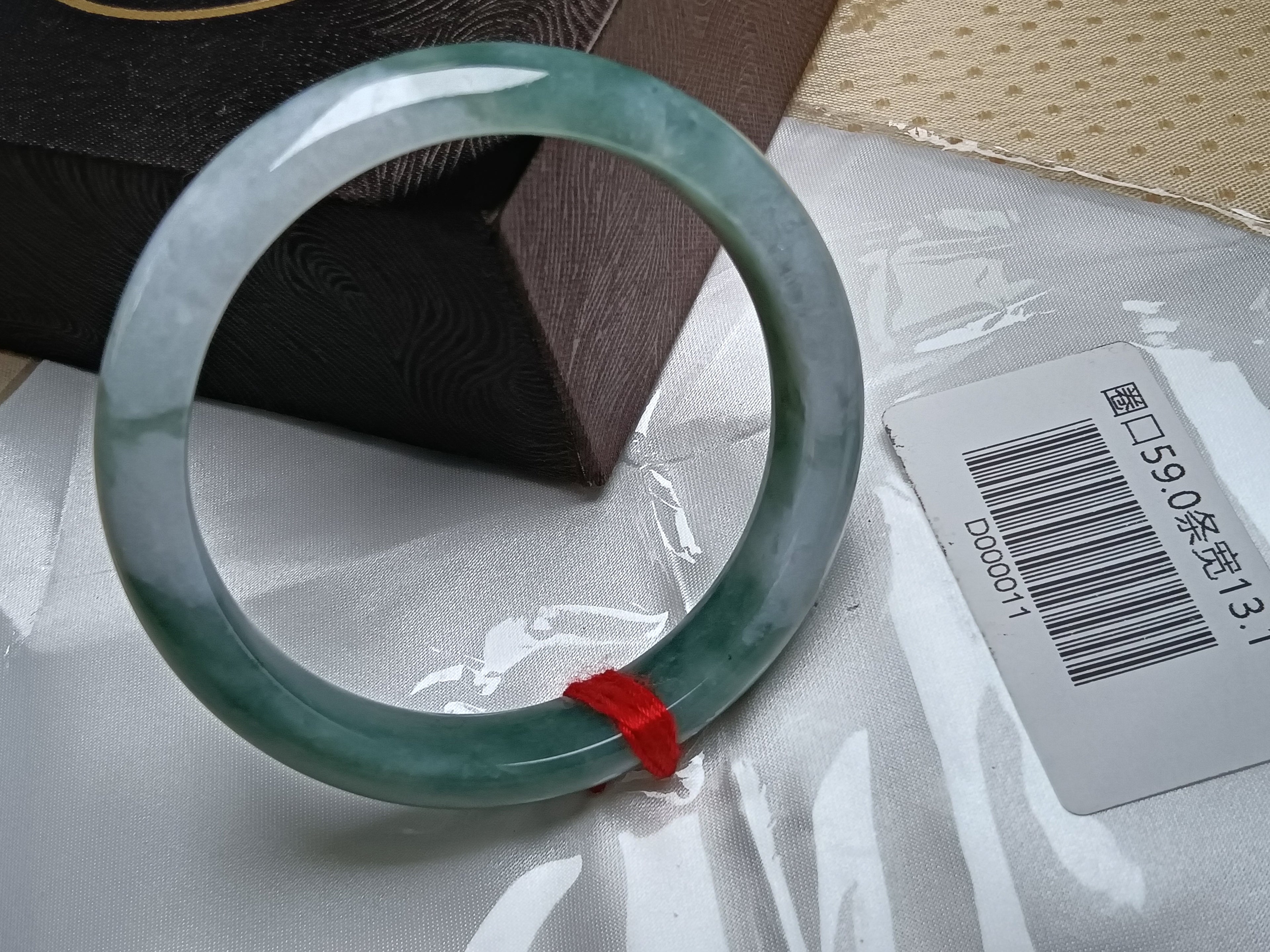 Natural Burmese Type-A Full Light Apple Green Jadeite Bangles (Size59-60mm)