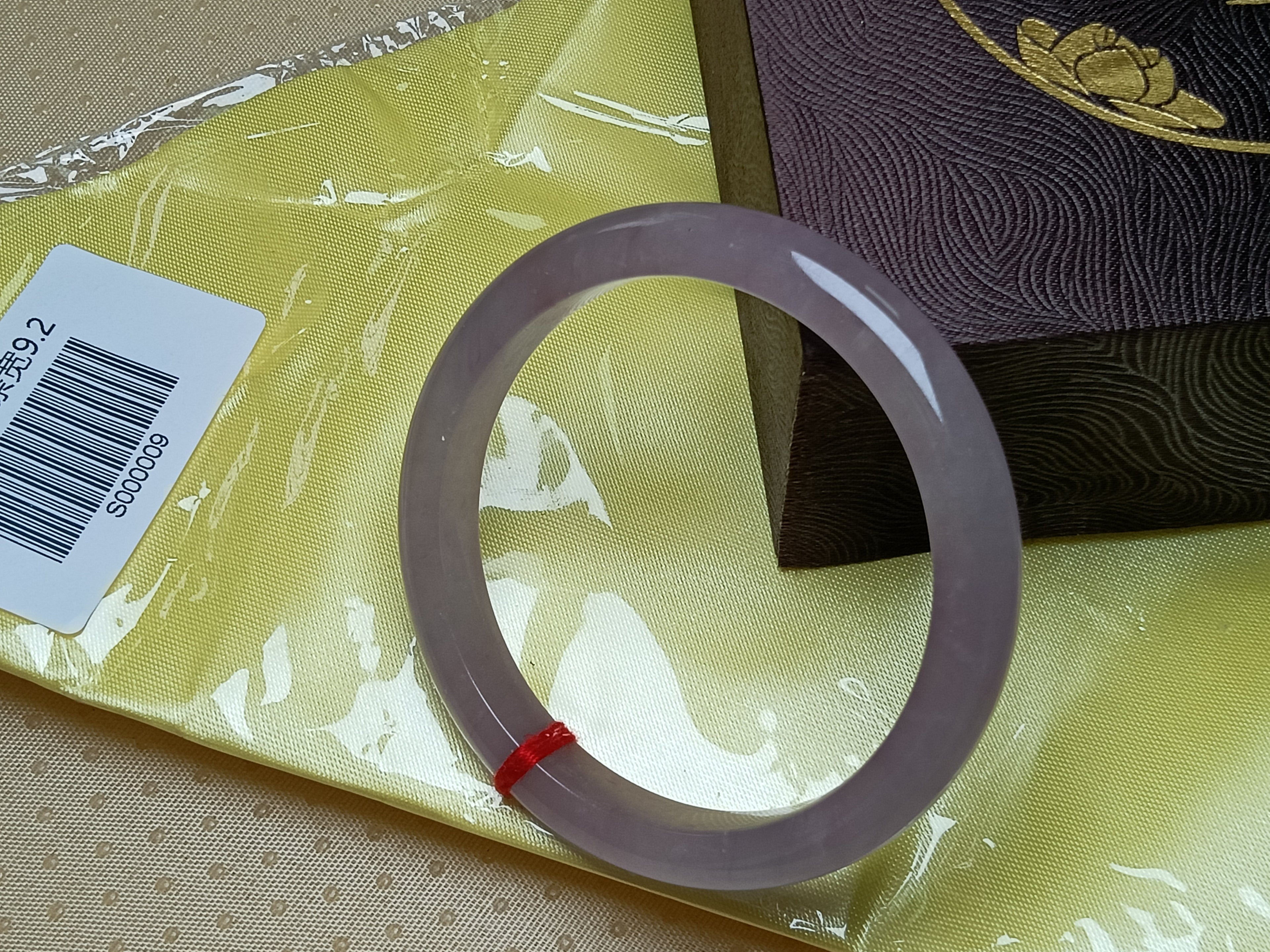 Oily Lavender Natural Burmess Type-A Jadeite Bangles (Size:57-58mm) #S009