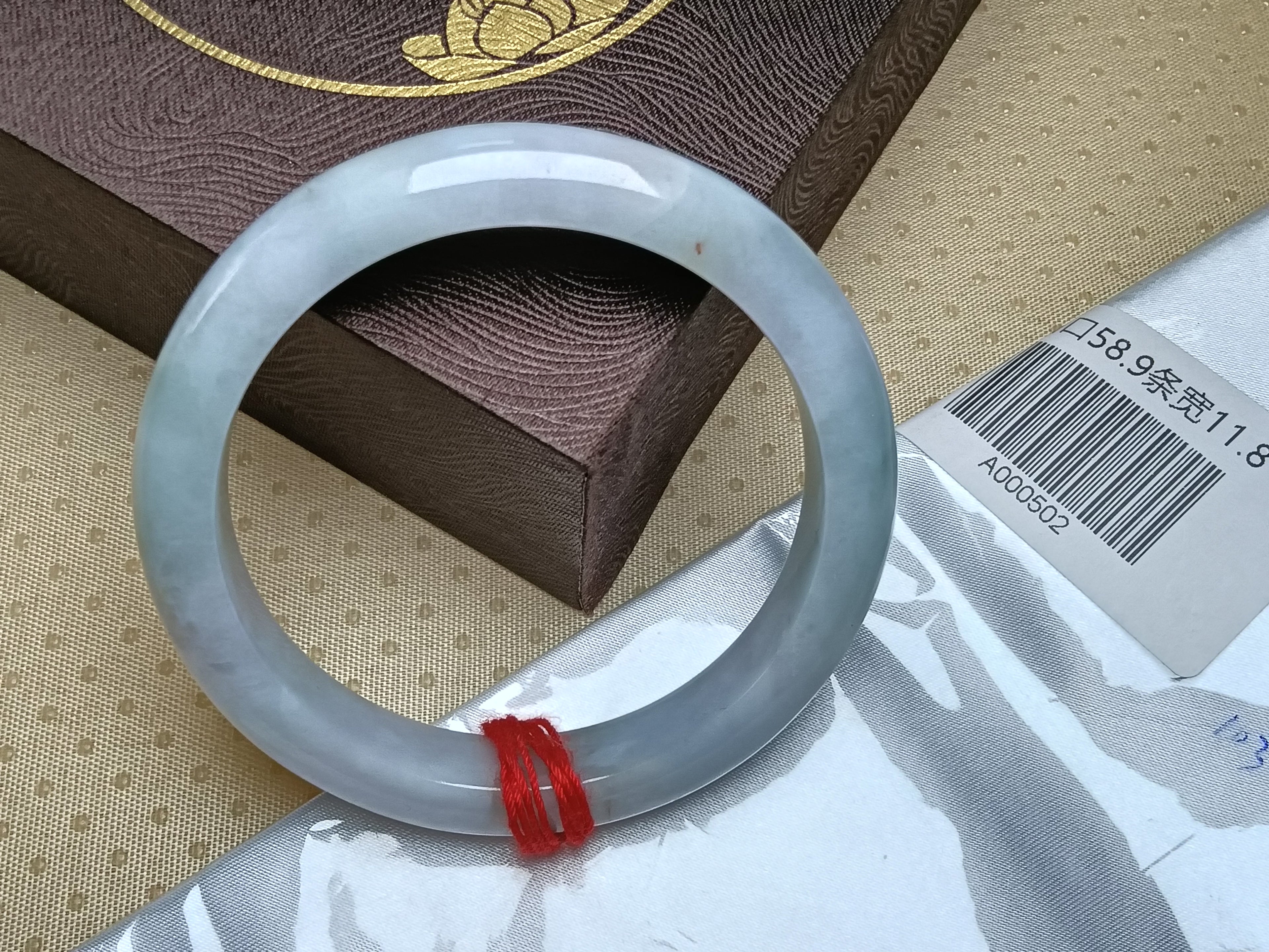 Spring Color Lavender &Green with Floating Flower Nature Type-A Jadeite Bangles (Size:58-59mm)