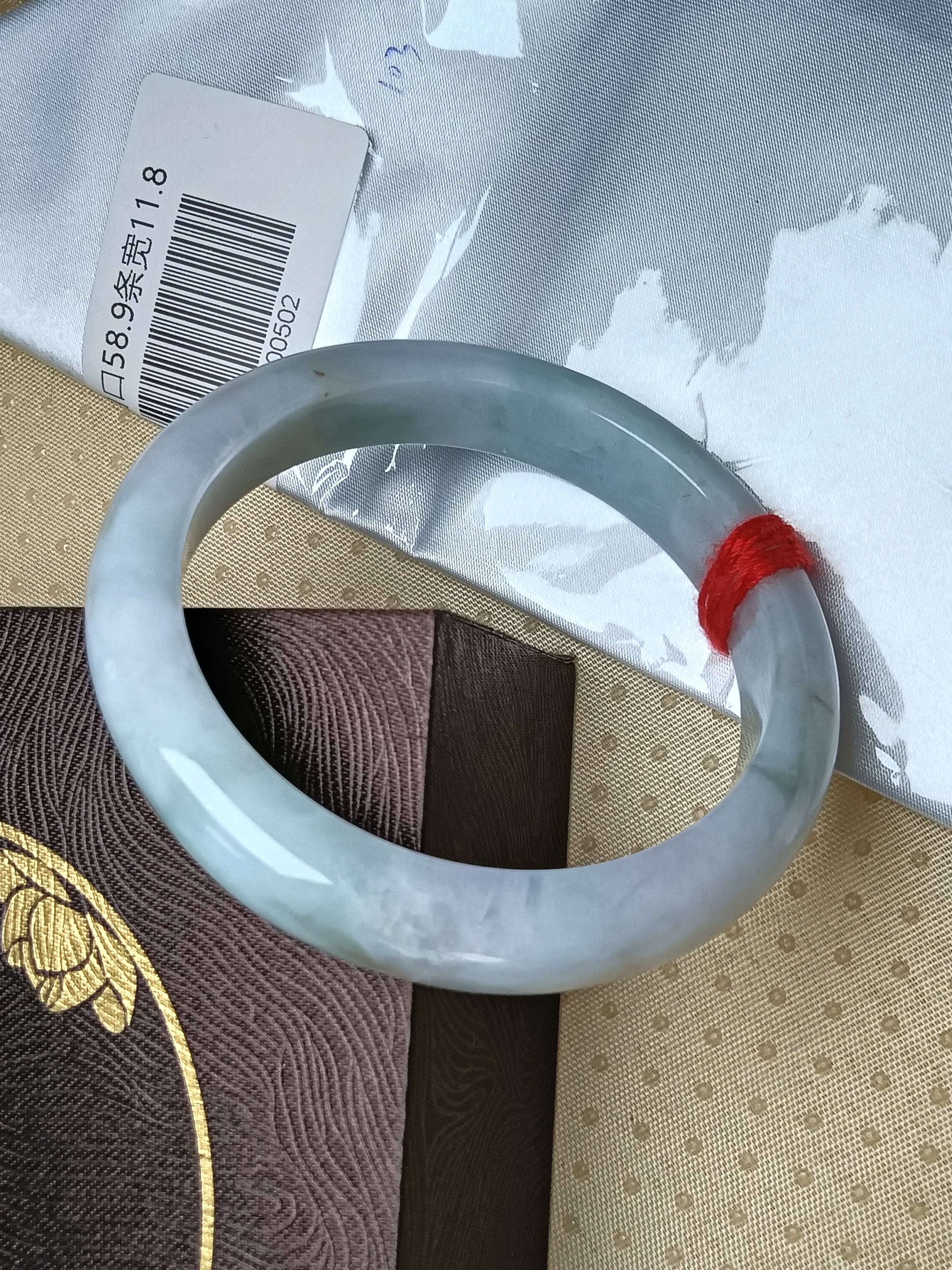 Spring Color Lavender &Green with Floating Flower Nature Type-A Jadeite Bangles (Size:58-59mm)