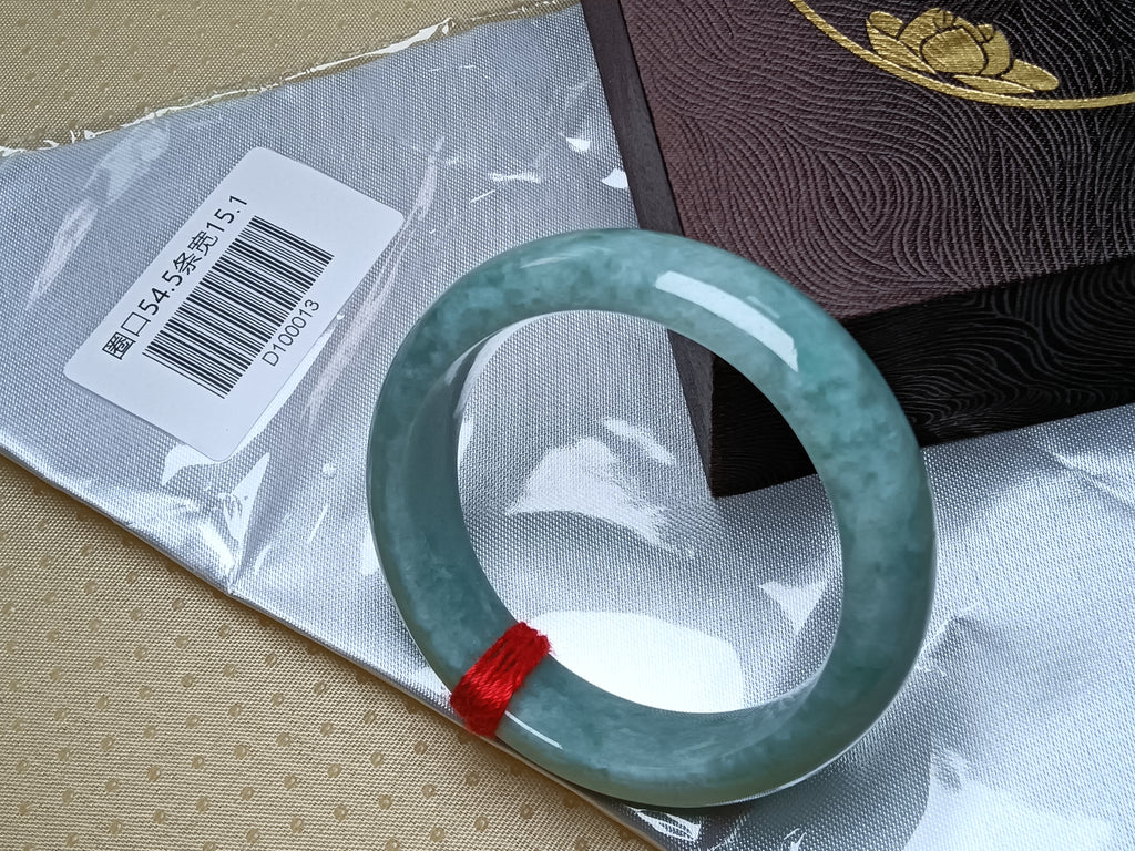 Icy Full Apple Green Nature Type-A Jadeite Bangles (Size:54-55mm)
