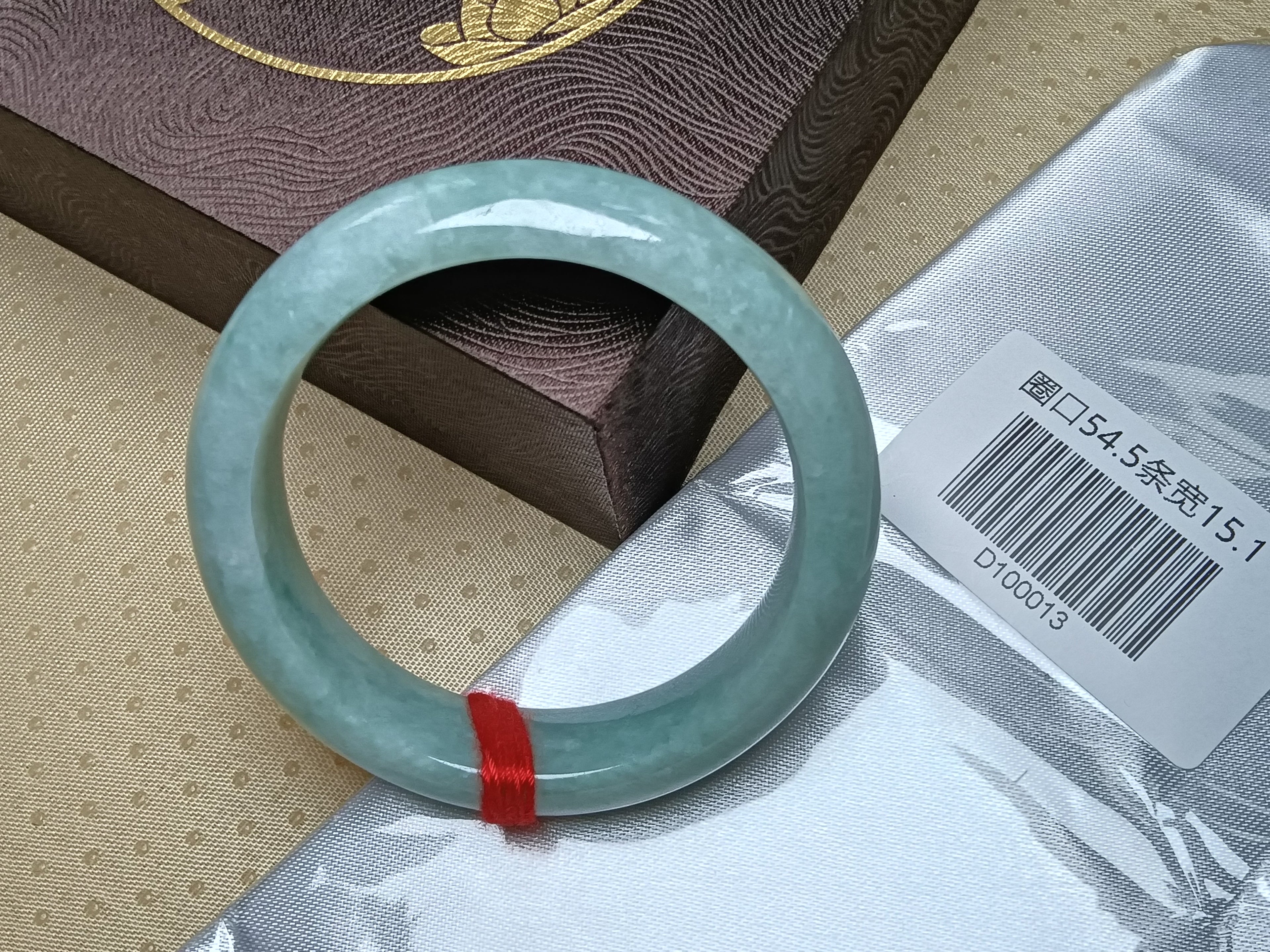 Icy Full Apple Green Nature Type-A Jadeite Bangles (Size:54-55mm)