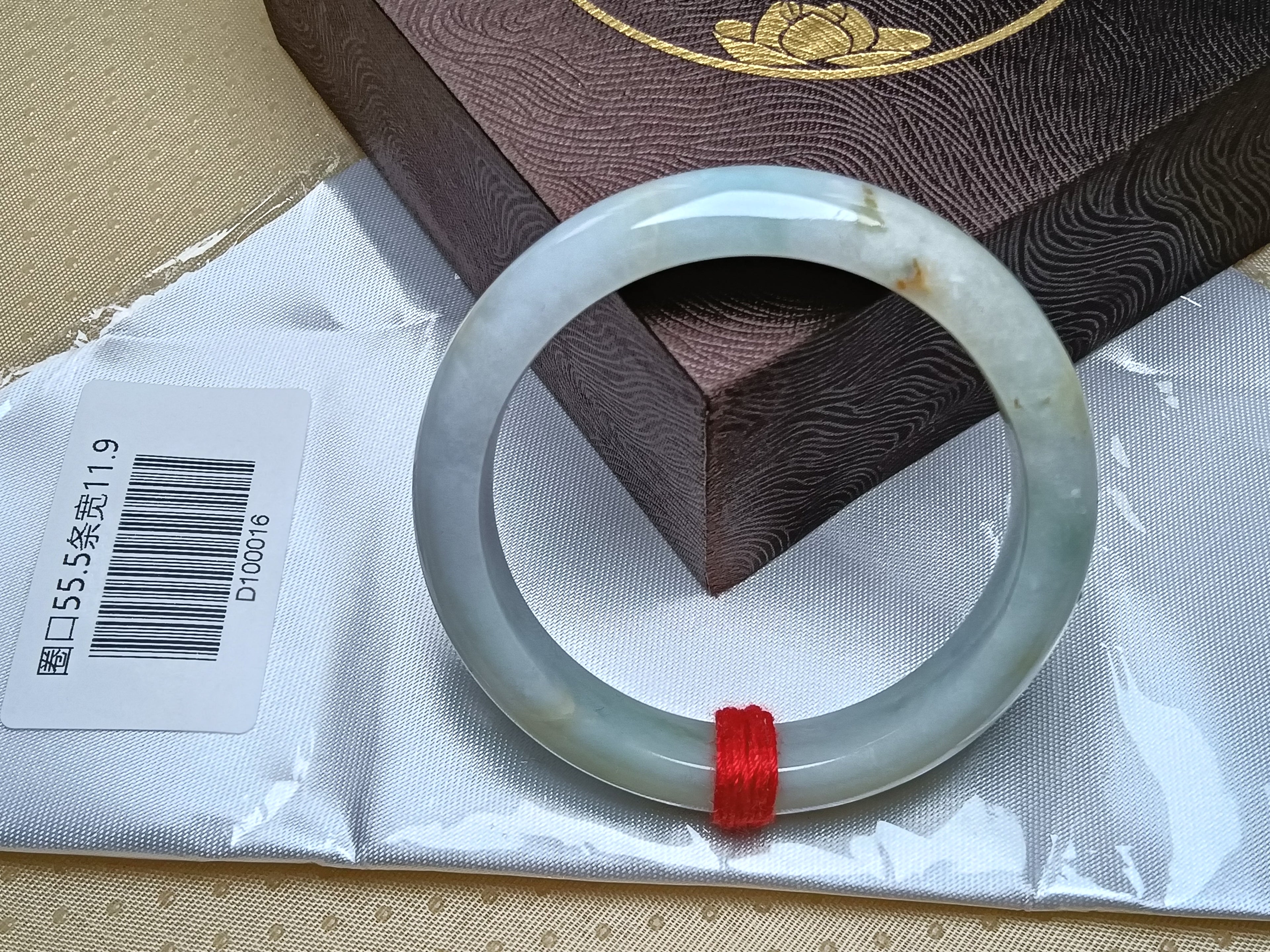 Lavender&Green with Floating Flower Burmese JGIA Certified Jadeite Bangle (Size:55-56mm)