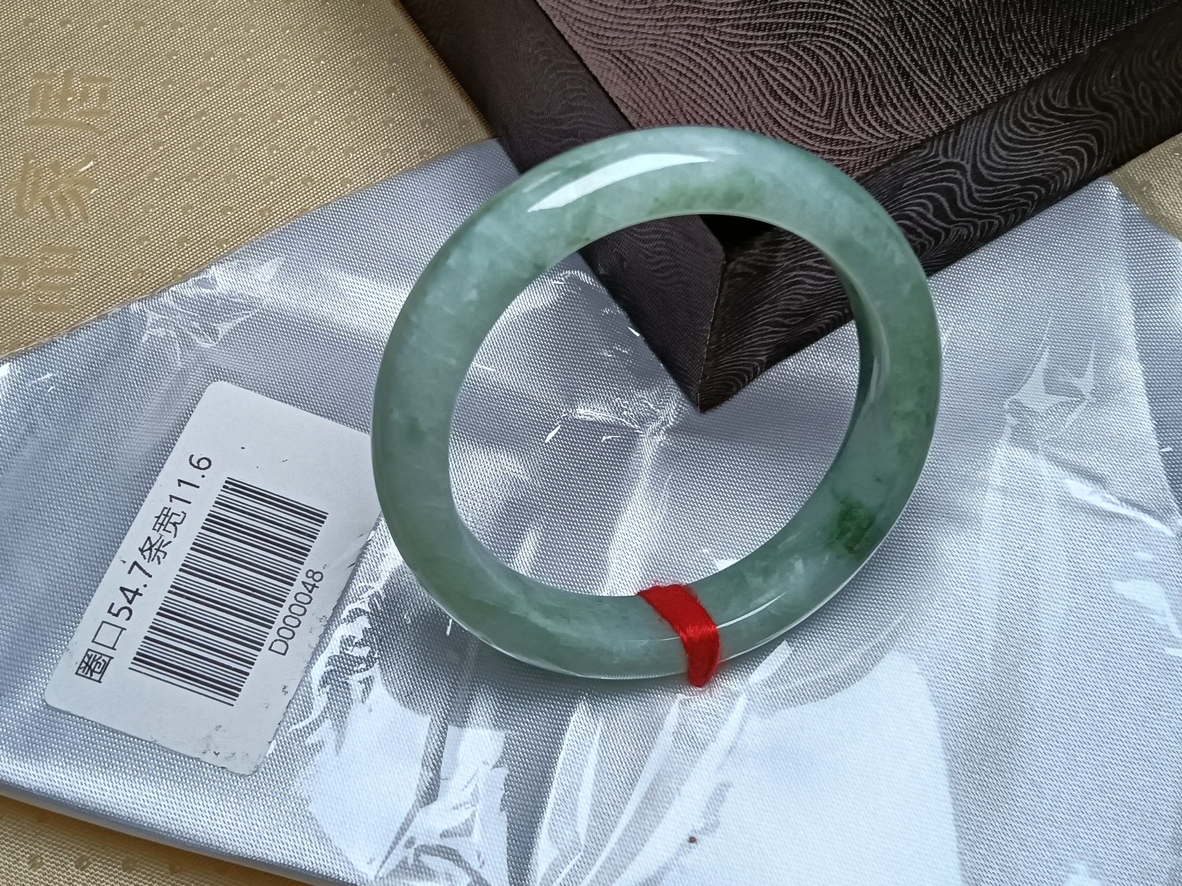 Icy Full Apple Green Nature Type-A Jadeite Bangles (Size:54-55mm)
