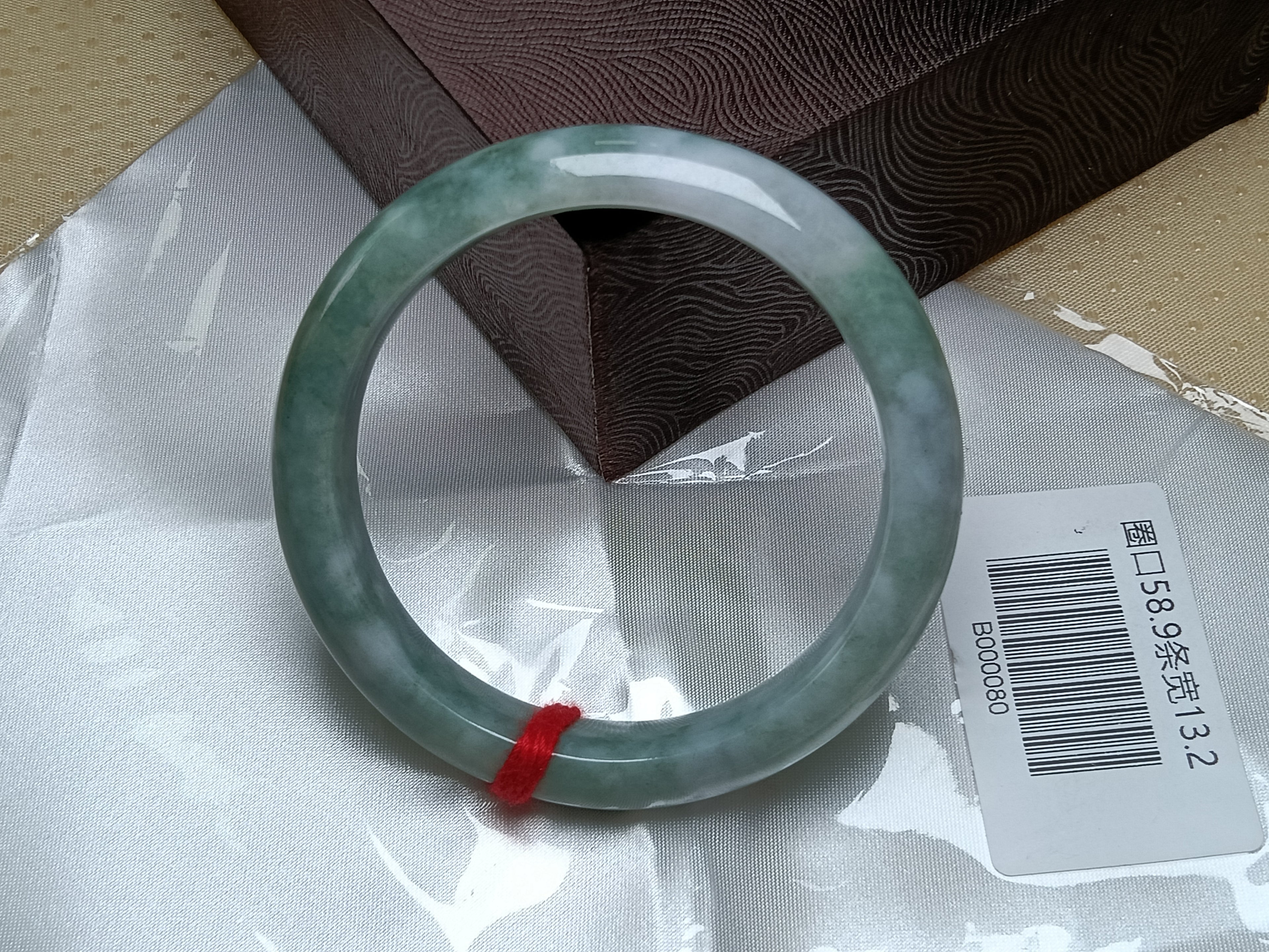 Watery Full Apple Green Nature Type-A Jadeite Bangles (Size:58-59mm)