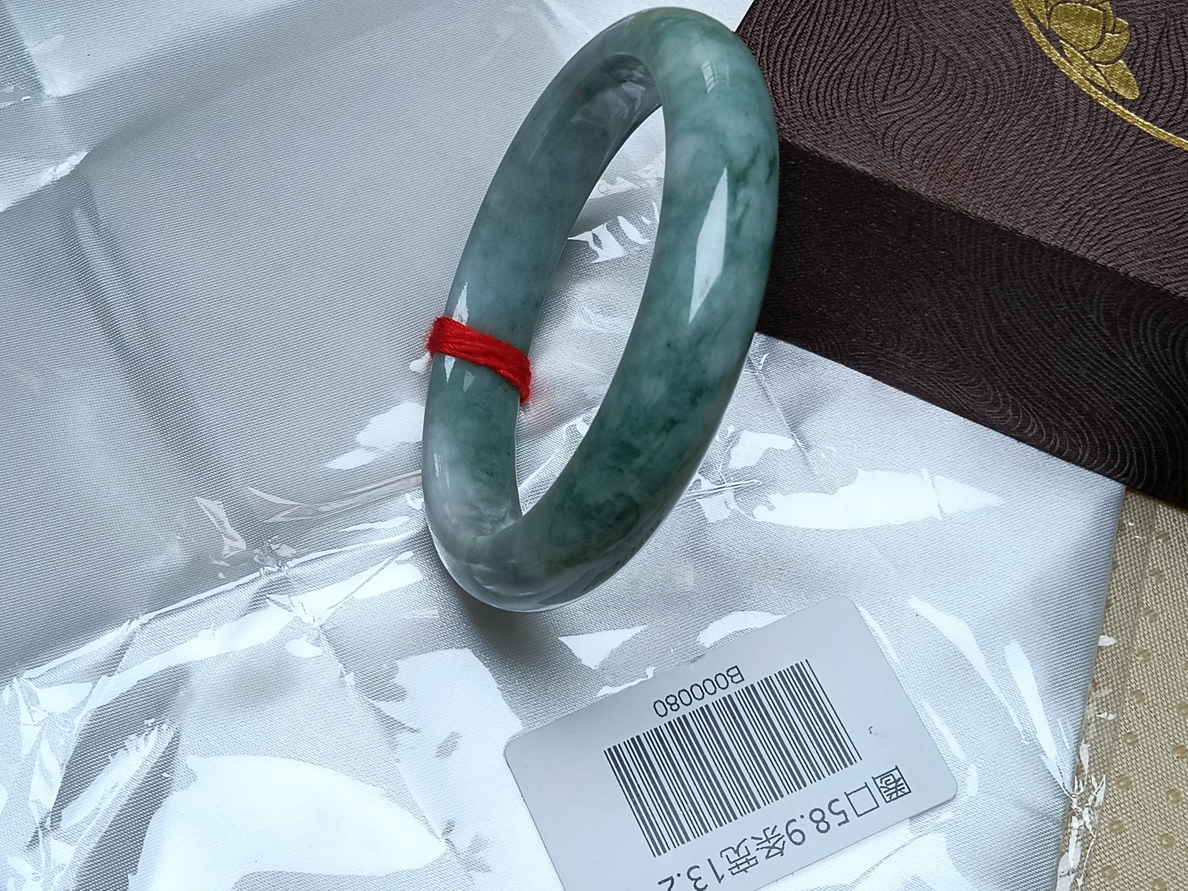 Watery Full Apple Green Nature Type-A Jadeite Bangles (Size:58-59mm)