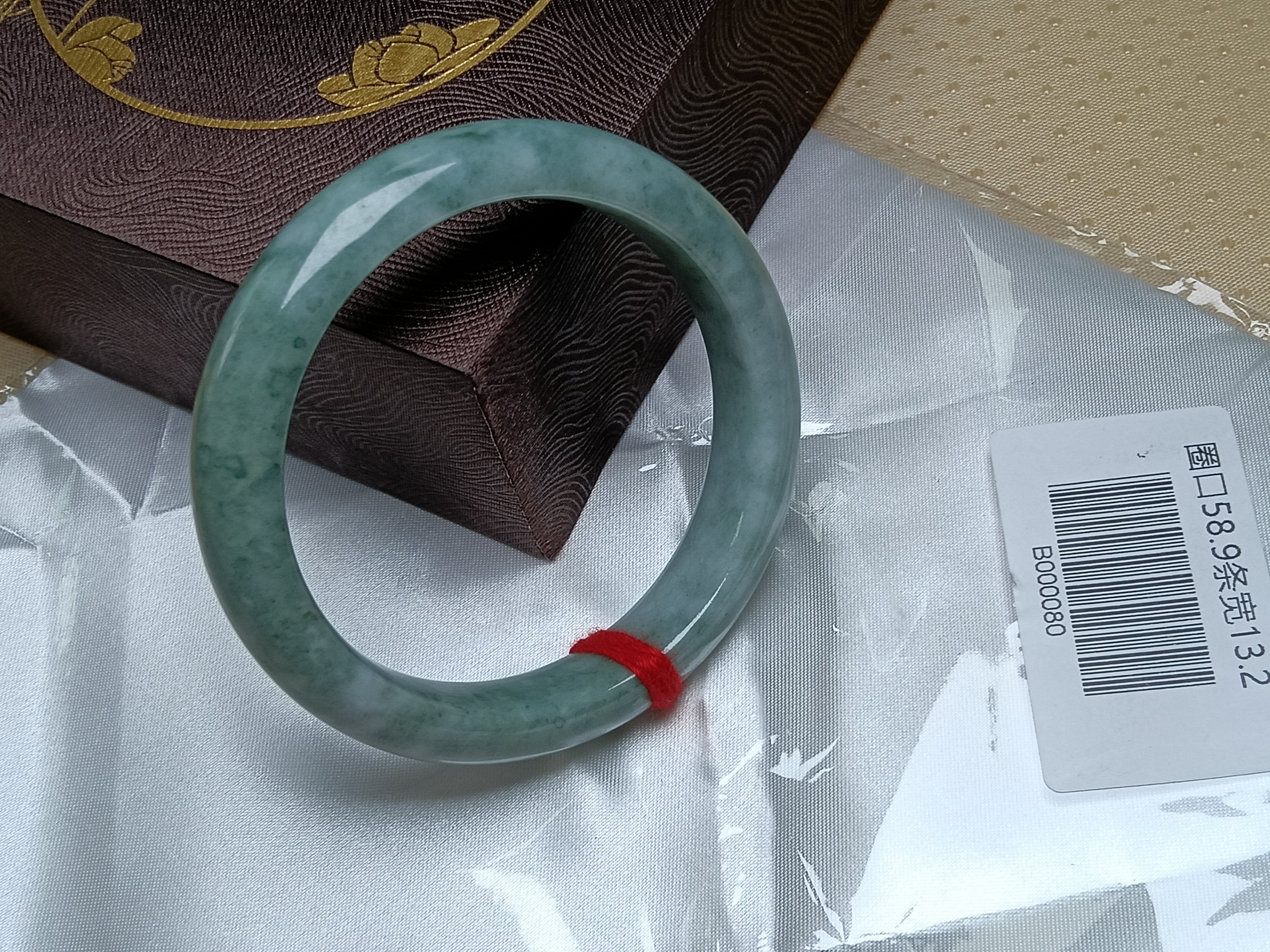 Watery Full Apple Green Nature Type-A Jadeite Bangles (Size:58-59mm)