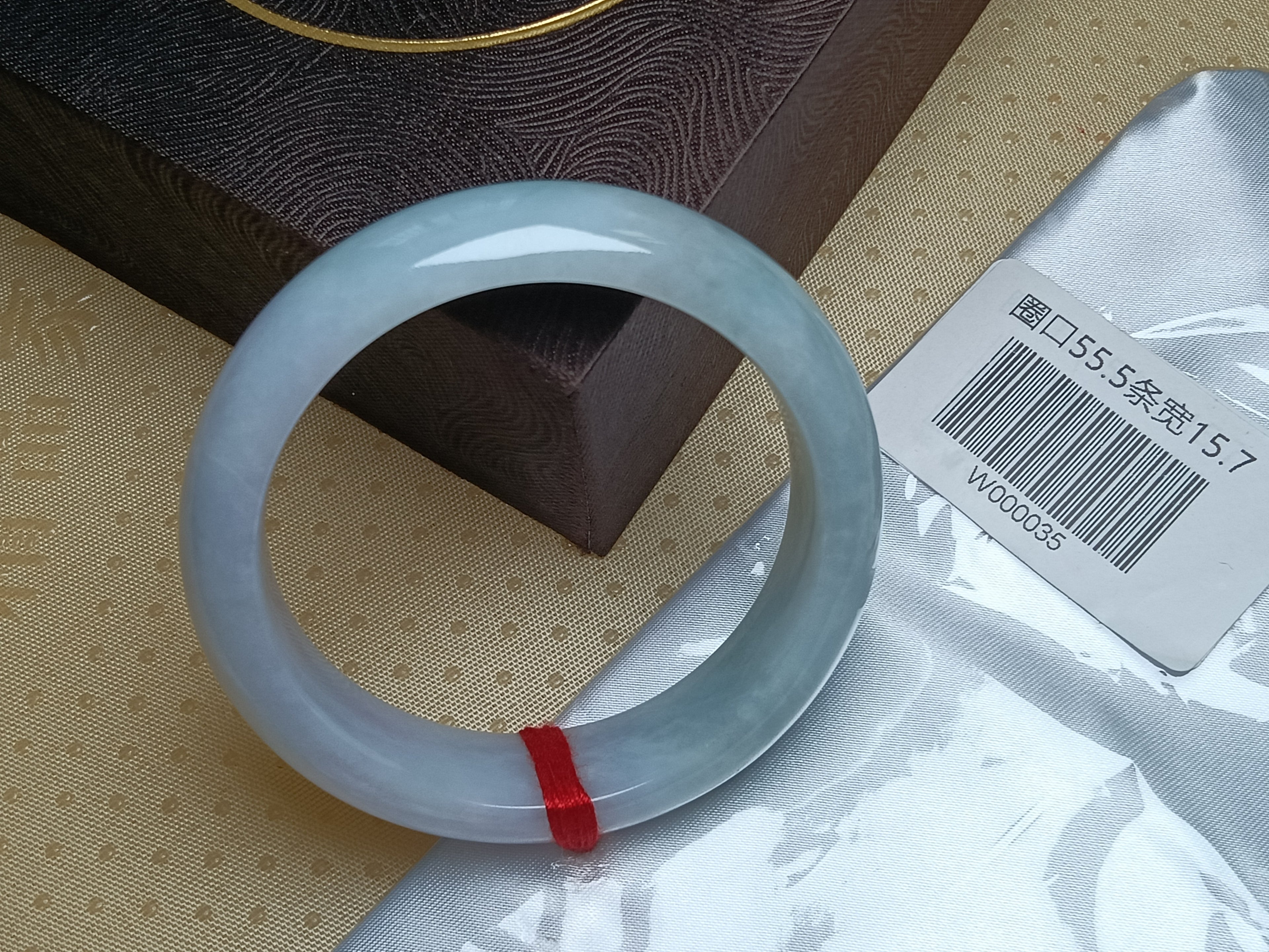 Half Water/Half Mountain Lavender&Green Burmese Jadeite Bracelet with Certificate (Size:55-56mm)