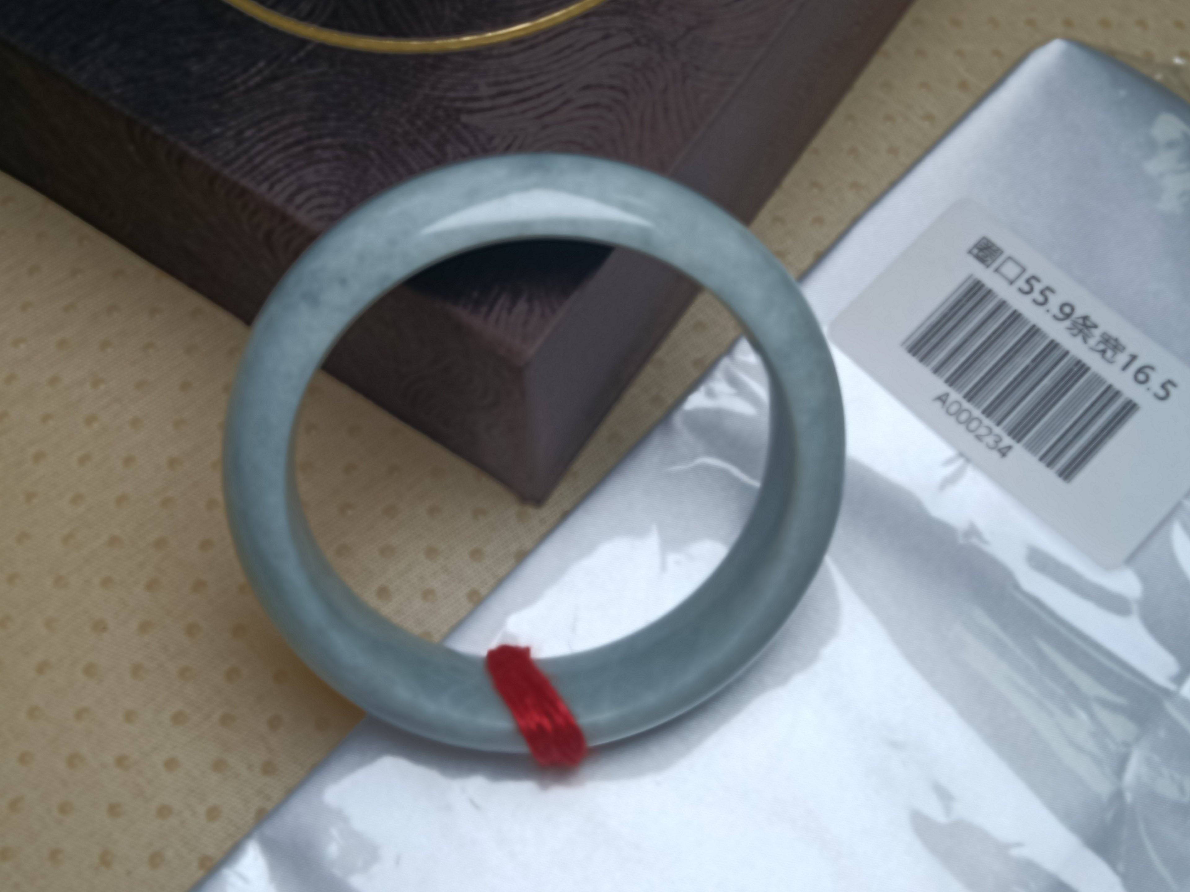 Light Lavender Natural Jadeite Type A Jade Bangle (Size:55-56mm)