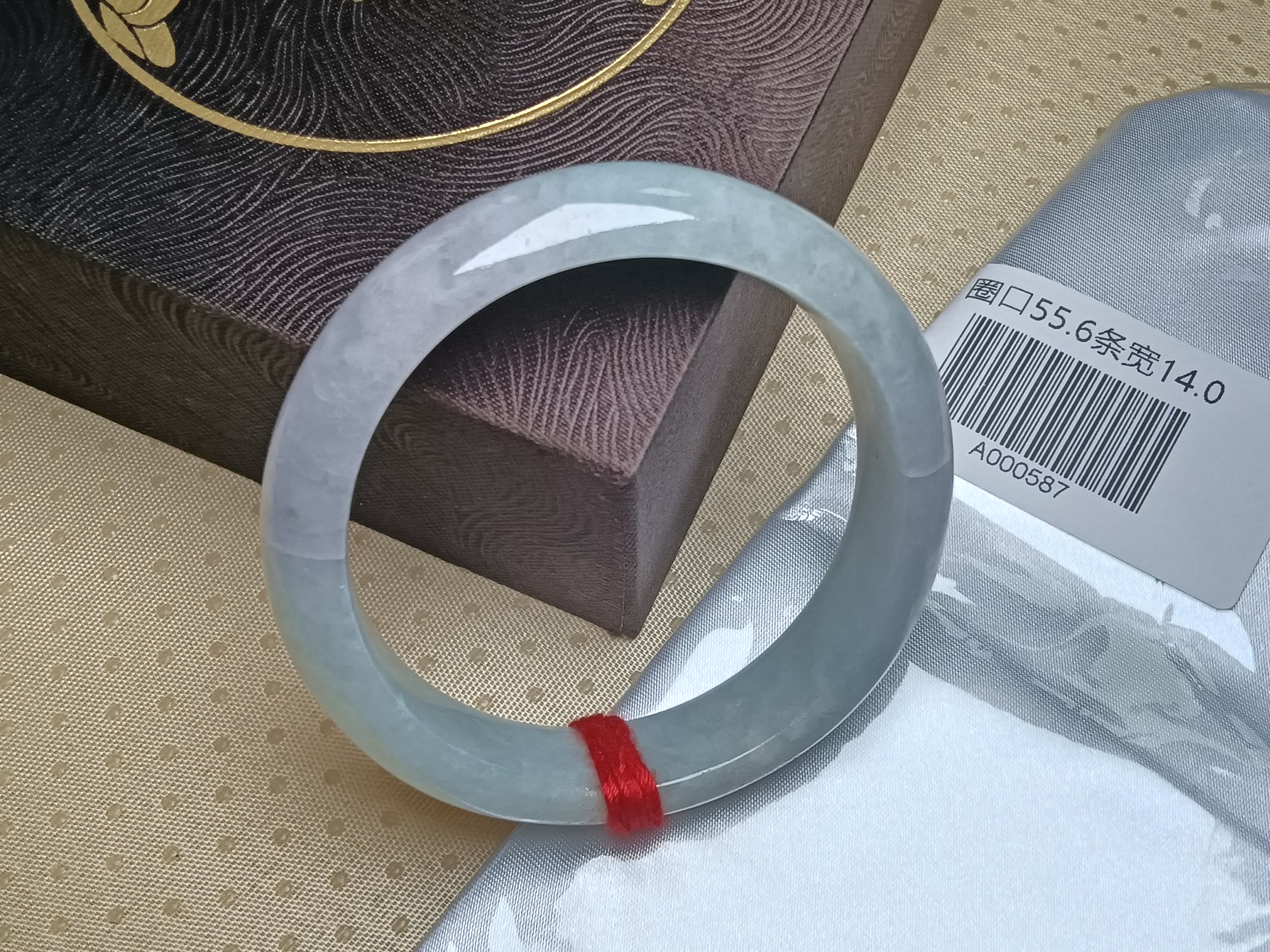 Clear Lavender&Green Burmese JGIA Certified Jadeite Bangle (Size:55-56mm)