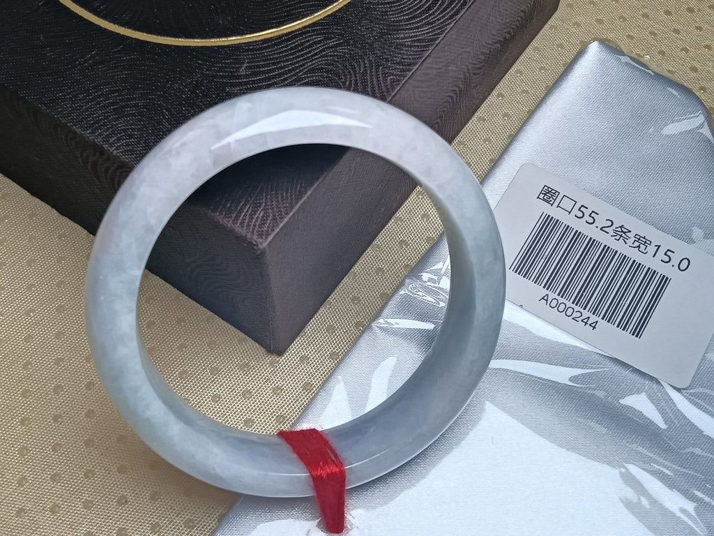 Moonlight Color Lavender Burmese JGIA Certified Jadeite Bangle (Size:54-55mm)