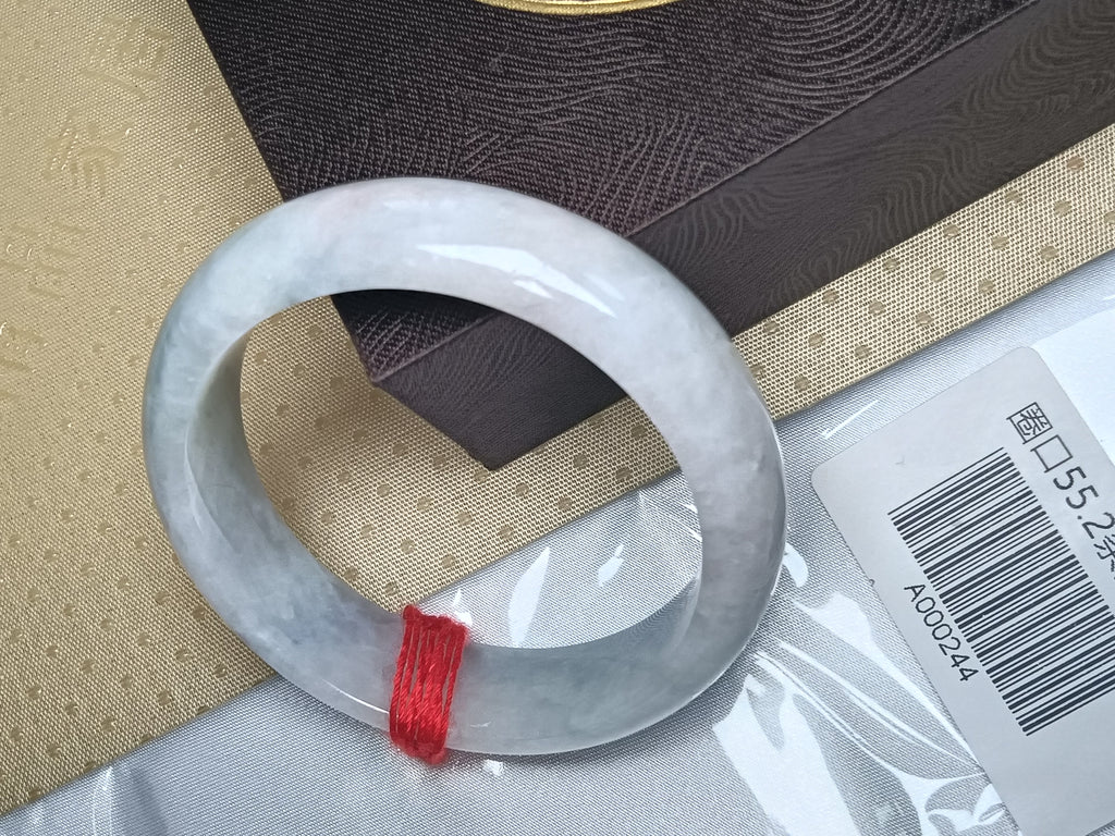 Moonlight Color Lavender Burmese JGIA Certified Jadeite Bangle (Size:54-55mm)