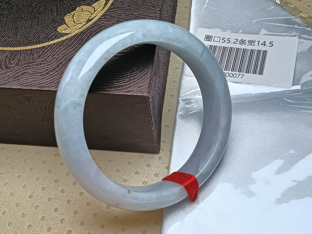 Moonlight Color Lavender Burmese JGIA Certified Jadeite Bangle (Size:54-55mm)