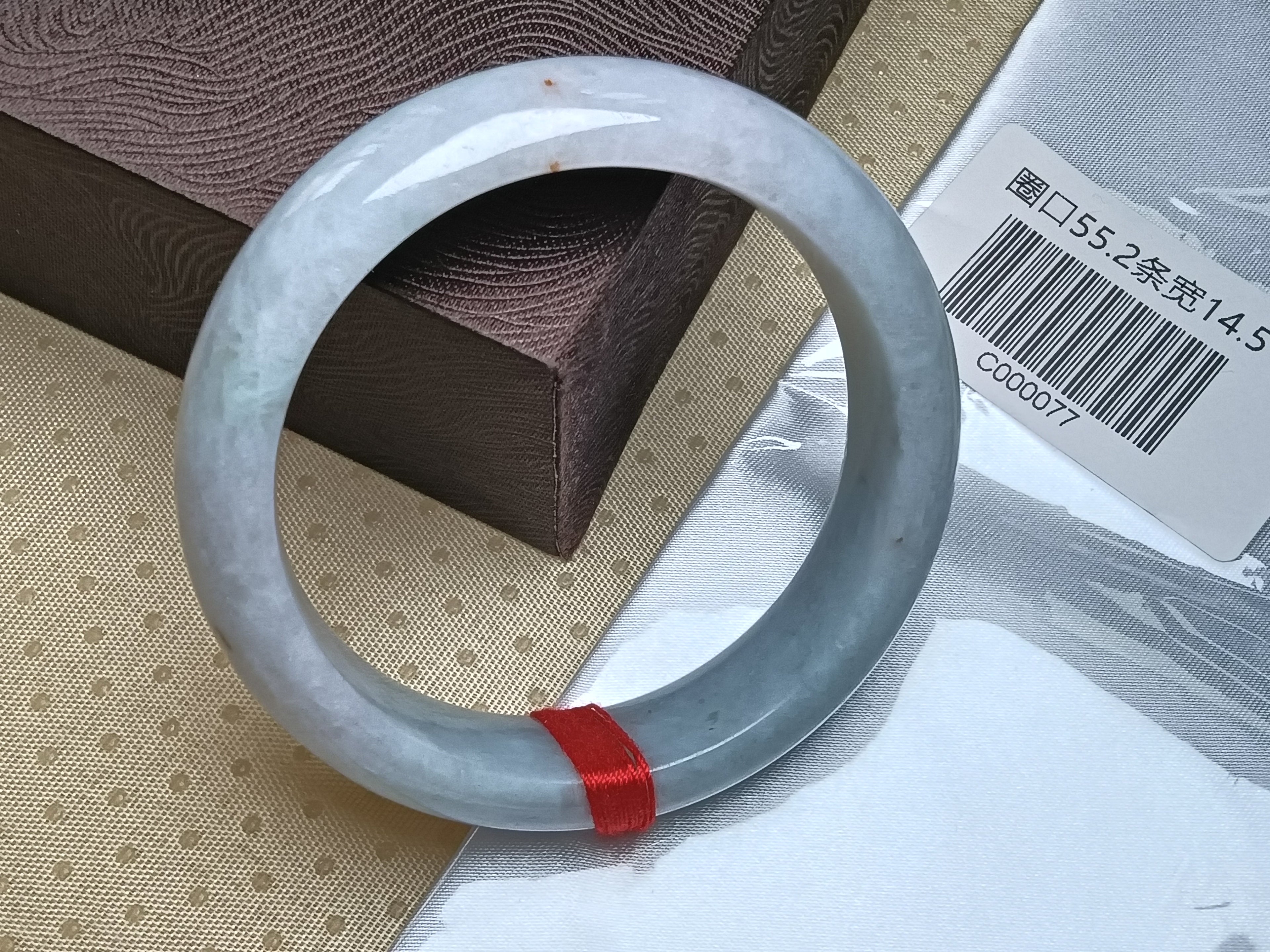 Moonlight Color Lavender Burmese JGIA Certified Jadeite Bangle (Size:54-55mm)