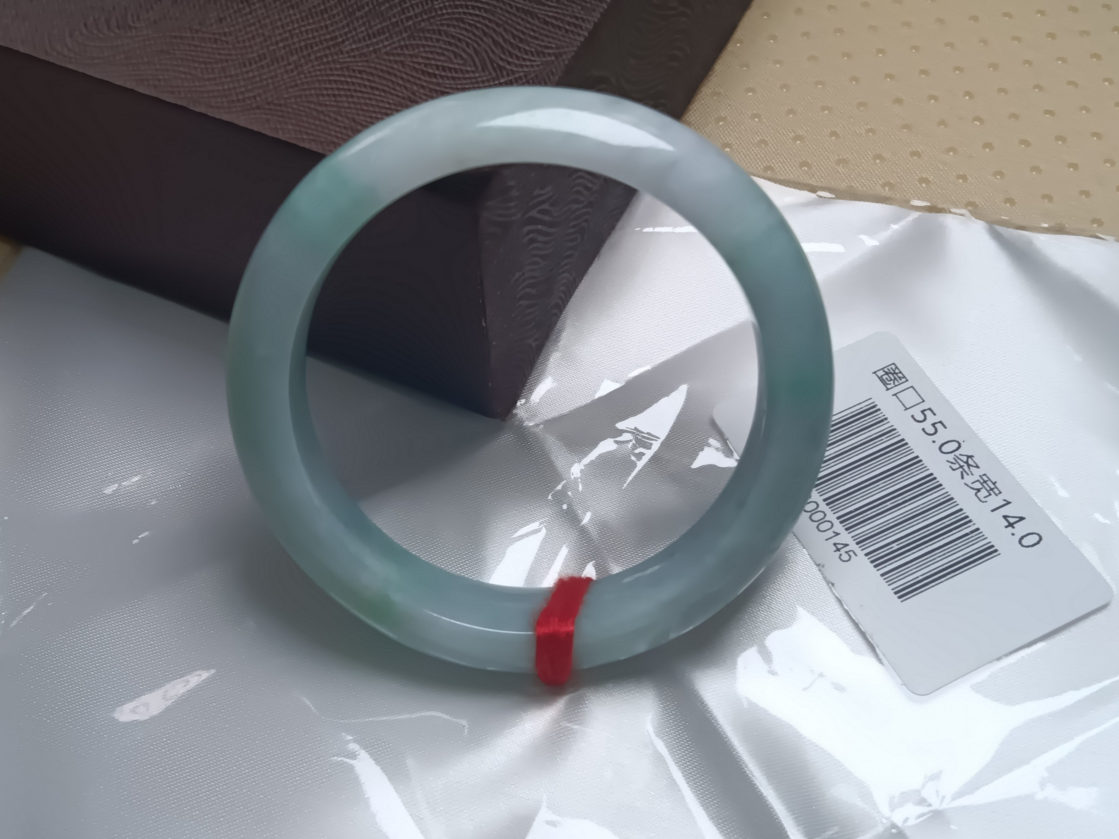 Watery Light Apple Green Burmese JGIA Certified Jadeite Bangle (Size:54-55mm)