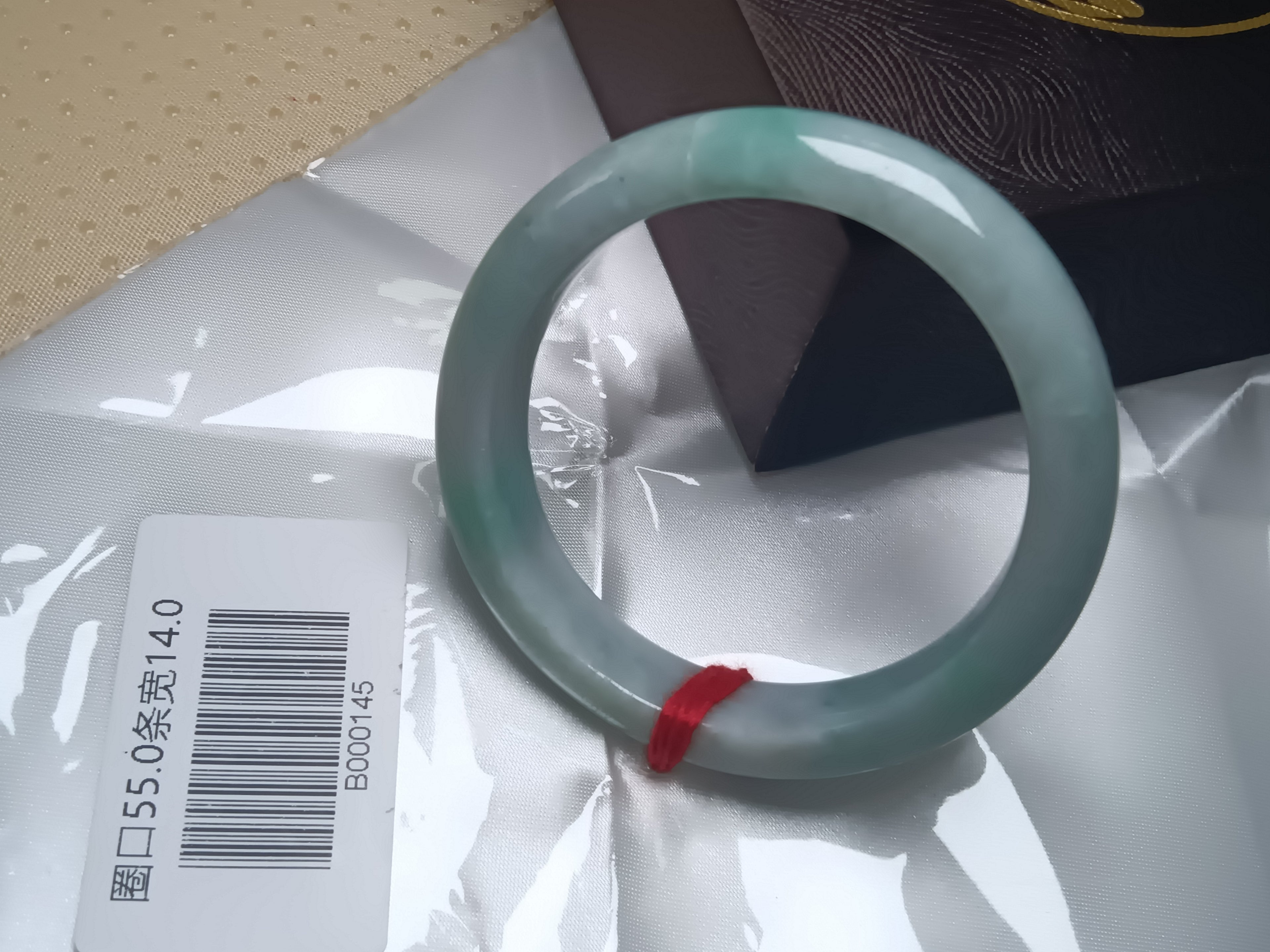 Watery Light Apple Green Burmese JGIA Certified Jadeite Bangle (Size:54-55mm)